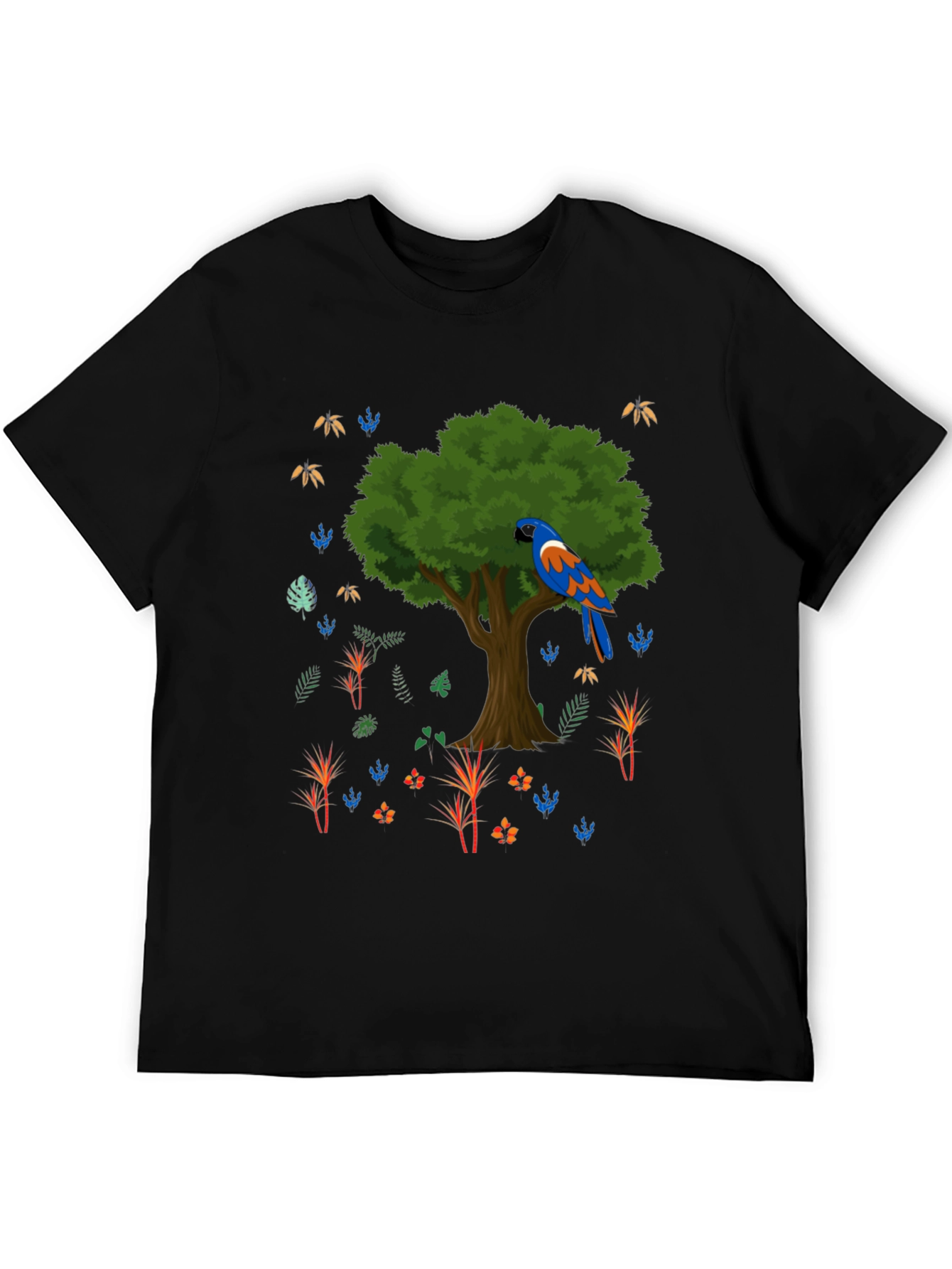 Parrot Tree Graphic T-Shirt