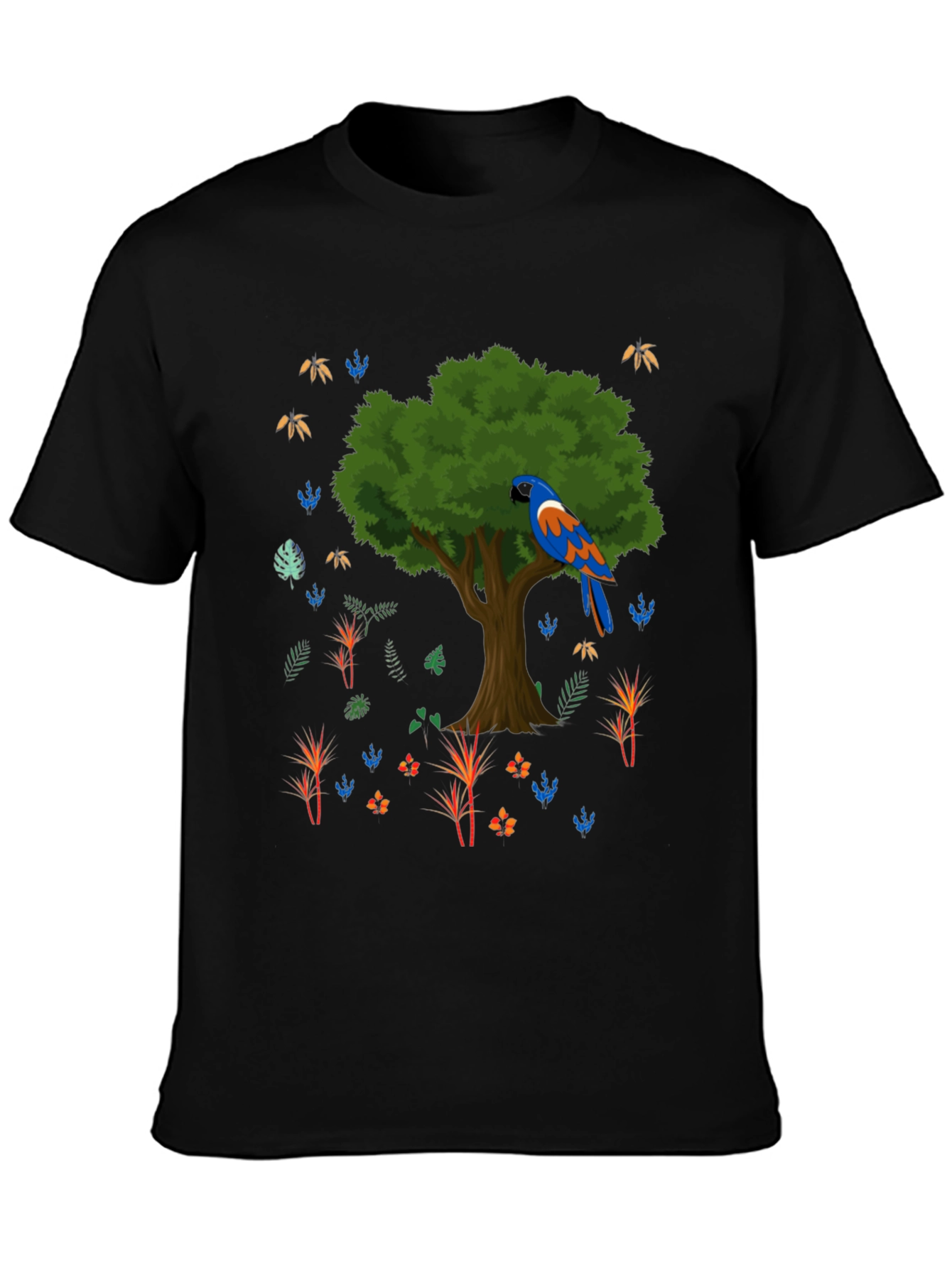 Parrot Tree Graphic T-Shirt