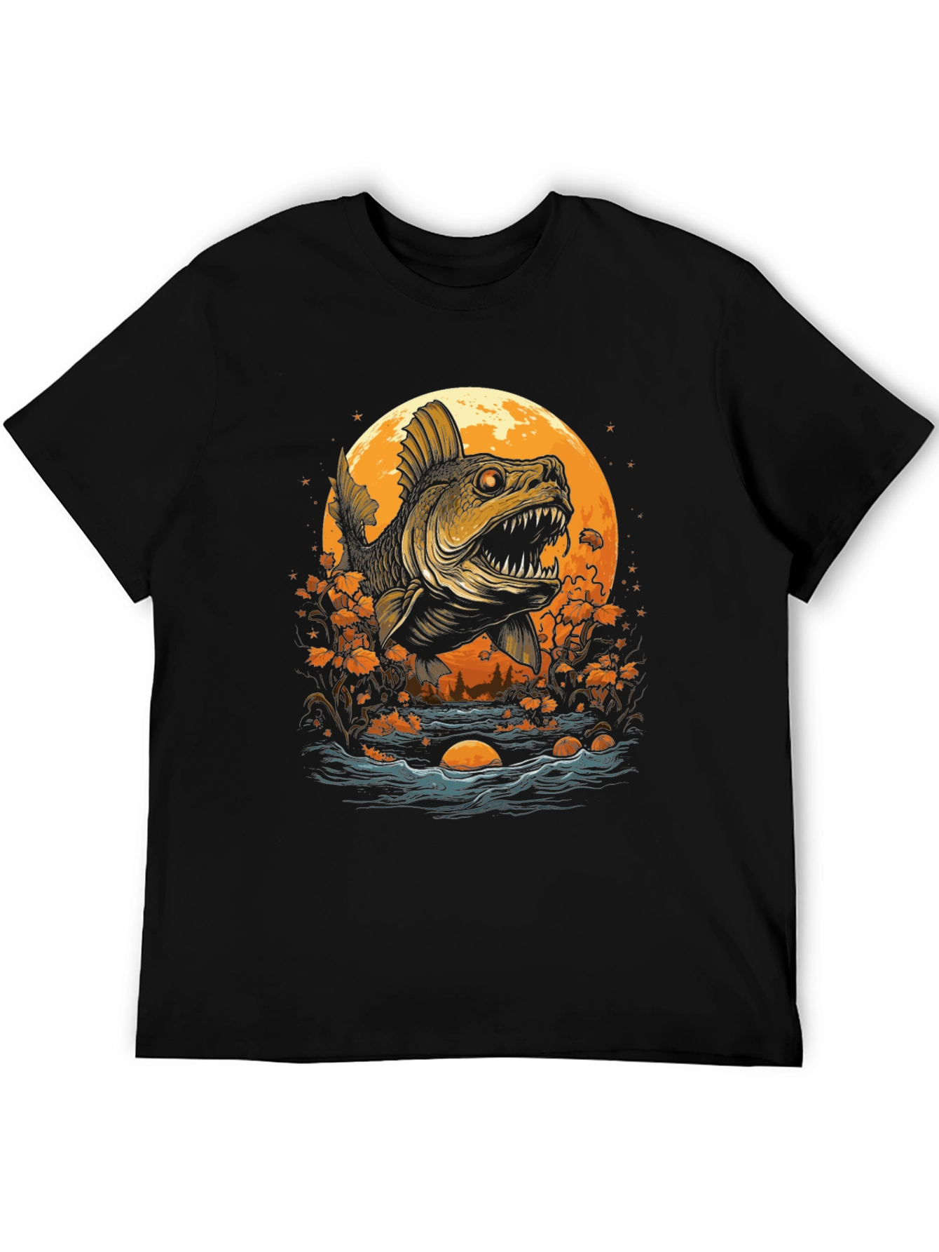 Monster Fish Graphic T-Shirt - Unique Design