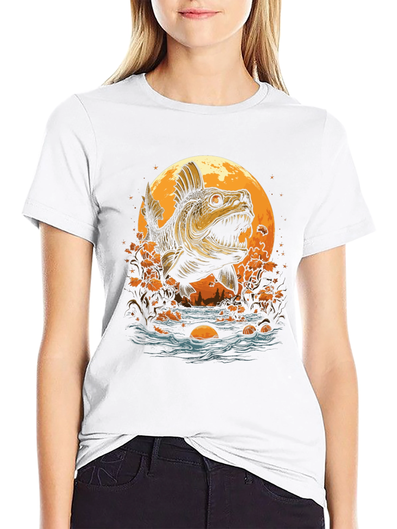 Monster Fish Graphic T-Shirt - Unique Design