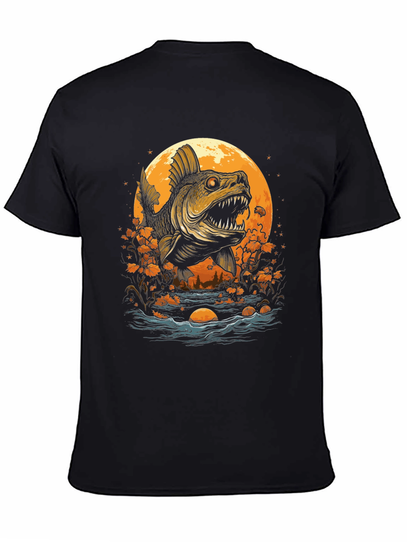 Monster Fish Graphic T-Shirt - Unique Design