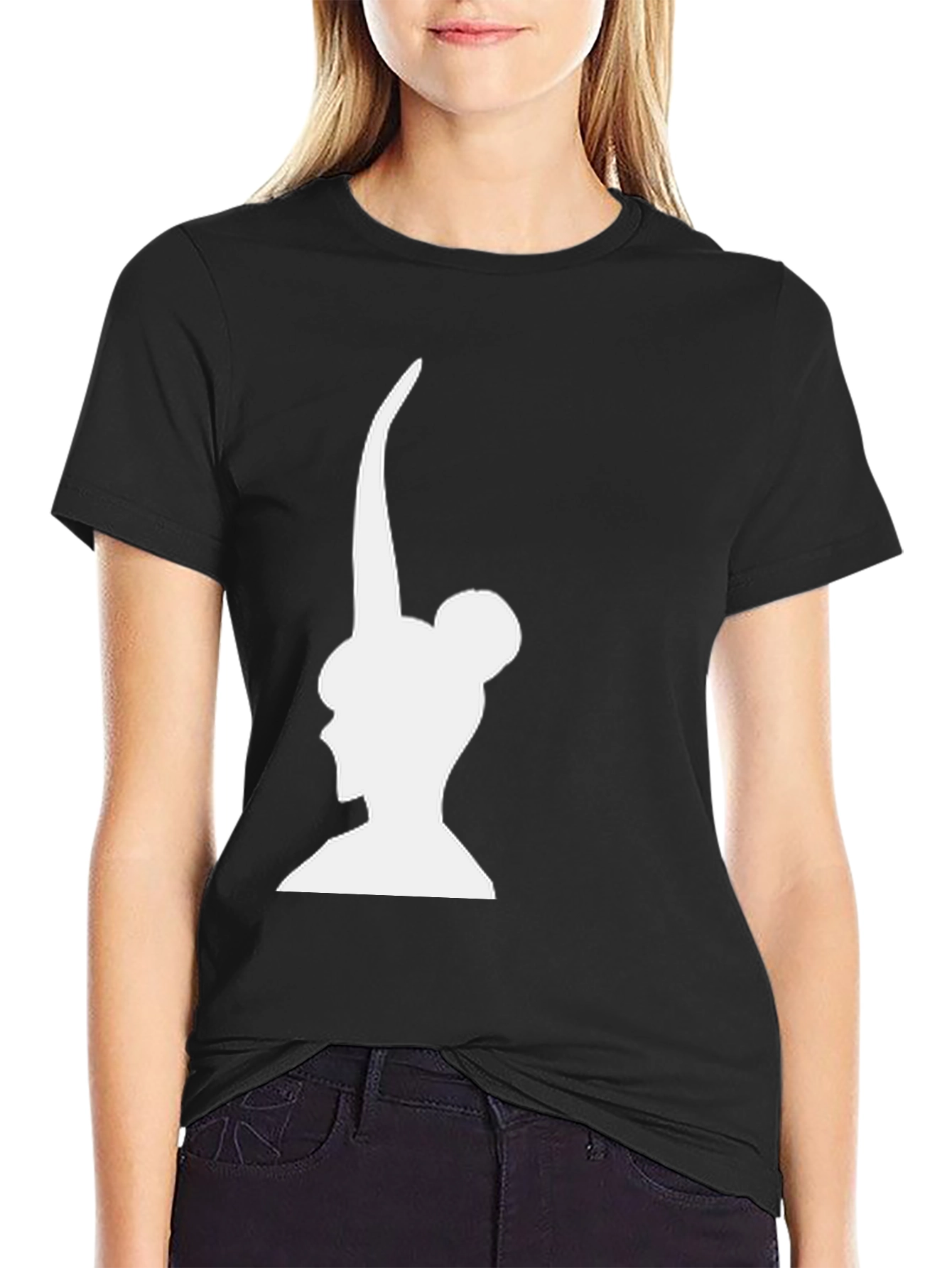 Silhouette Graphic Print Black T-Shirt