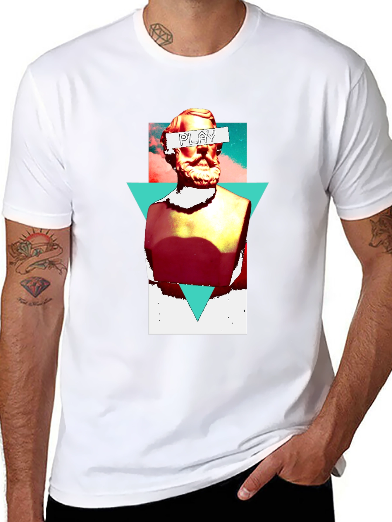 Bust Graphic Tee - Playful Artistic Design