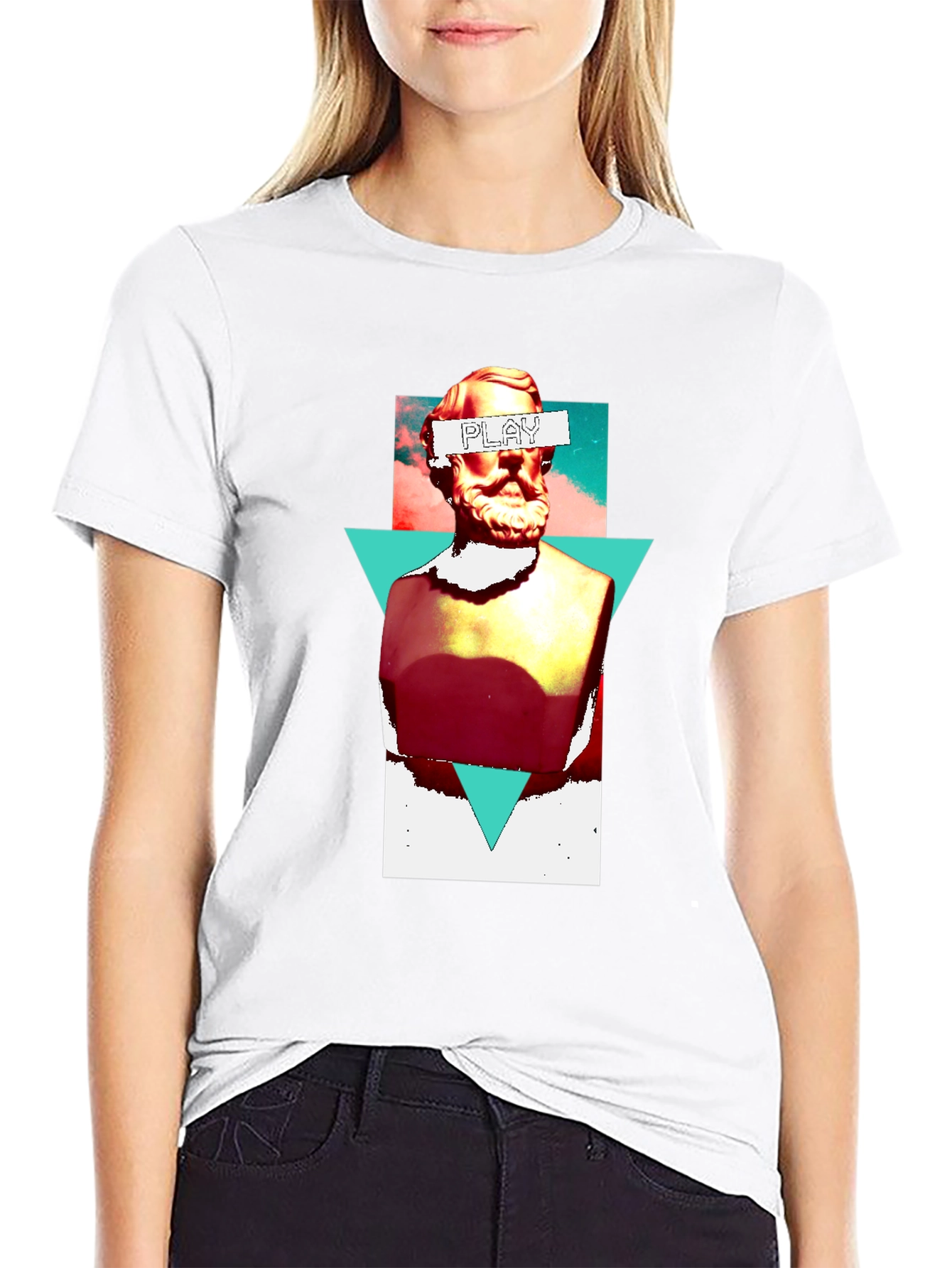 Bust Graphic Tee - Playful Artistic Design