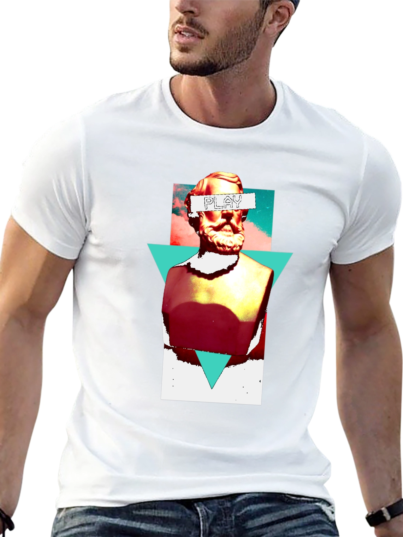 Bust Graphic Tee - Playful Artistic Design