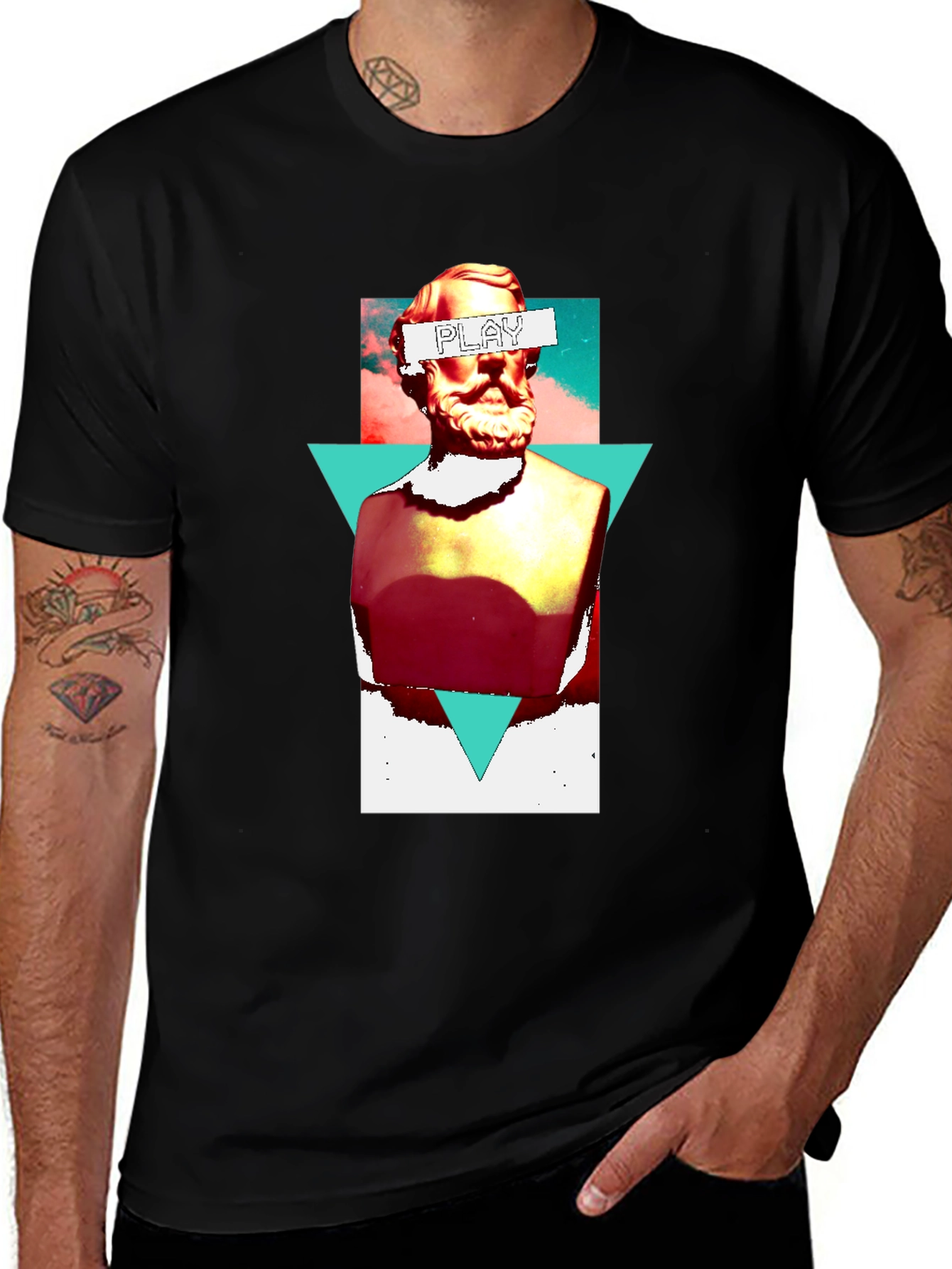 Bust Graphic Tee - Playful Artistic Design
