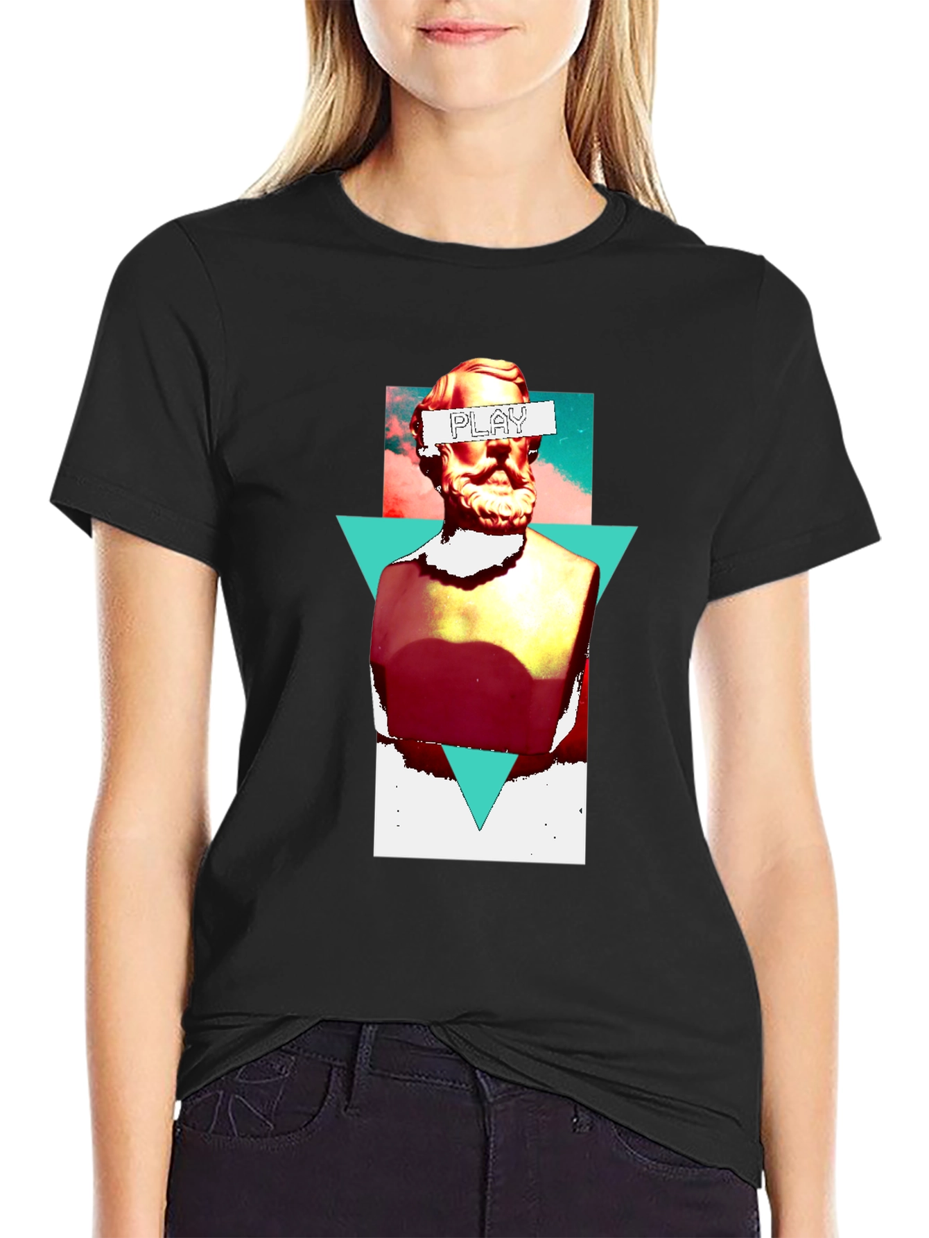 Bust Graphic Tee - Playful Artistic Design