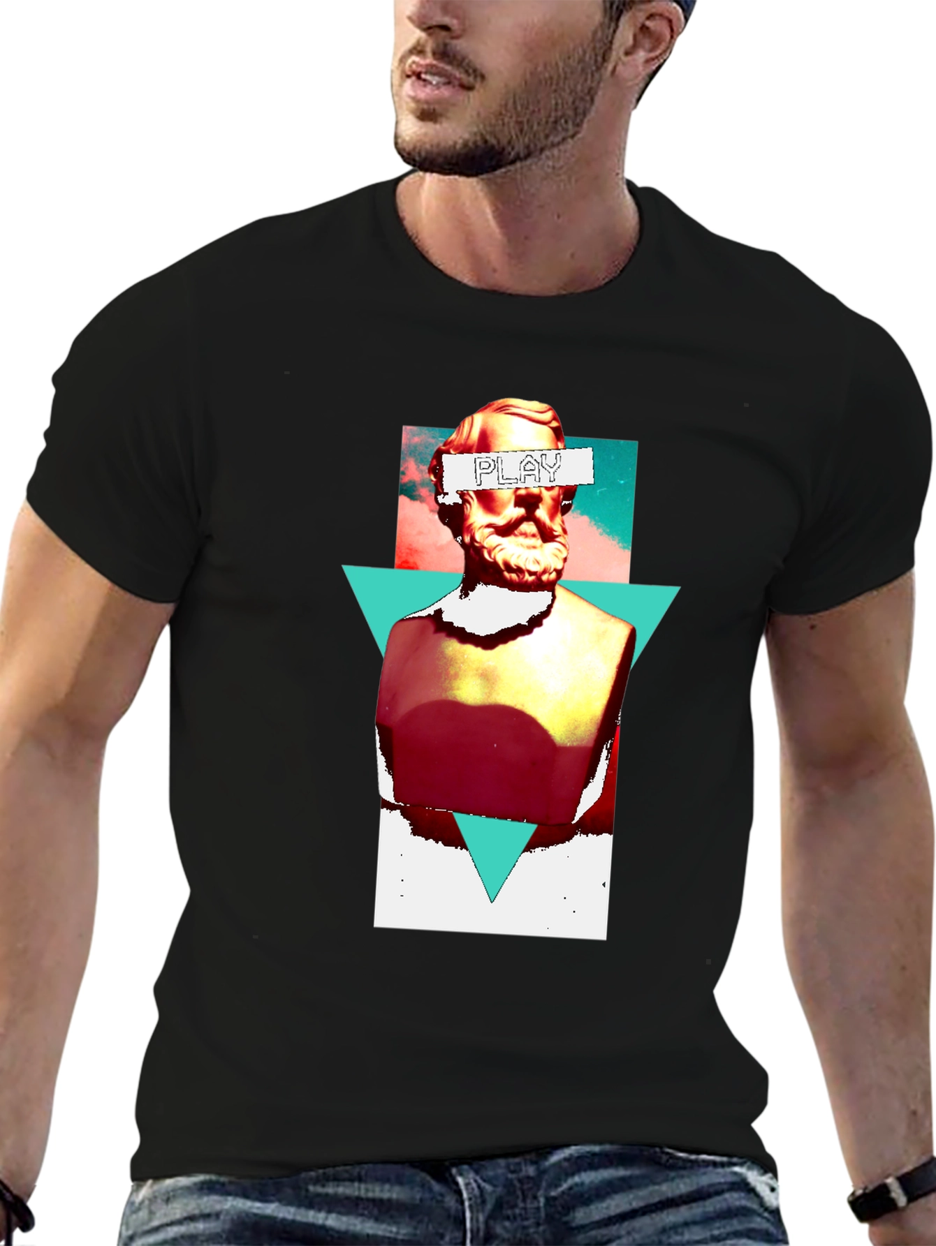 Bust Graphic Tee - Playful Artistic Design