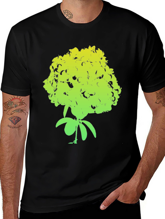 Green Floral Graphic T-Shirt