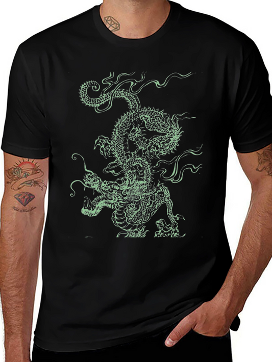 Dragon Graphic Print Mens Tee