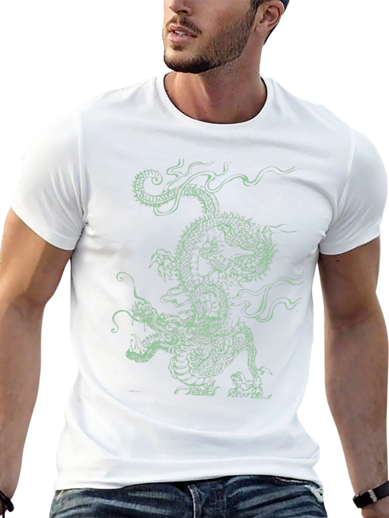 Dragon Graphic Print Mens Tee