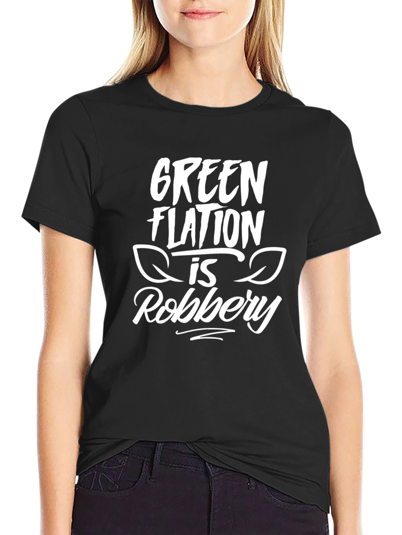 Greenflation Robbery Black T-Shirt
