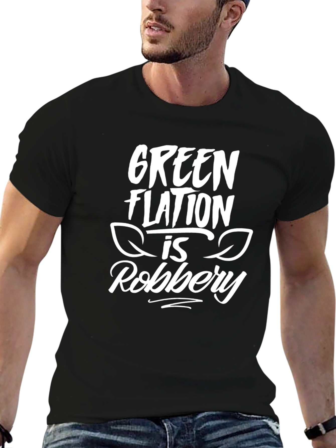 Greenflation Robbery Black T-Shirt