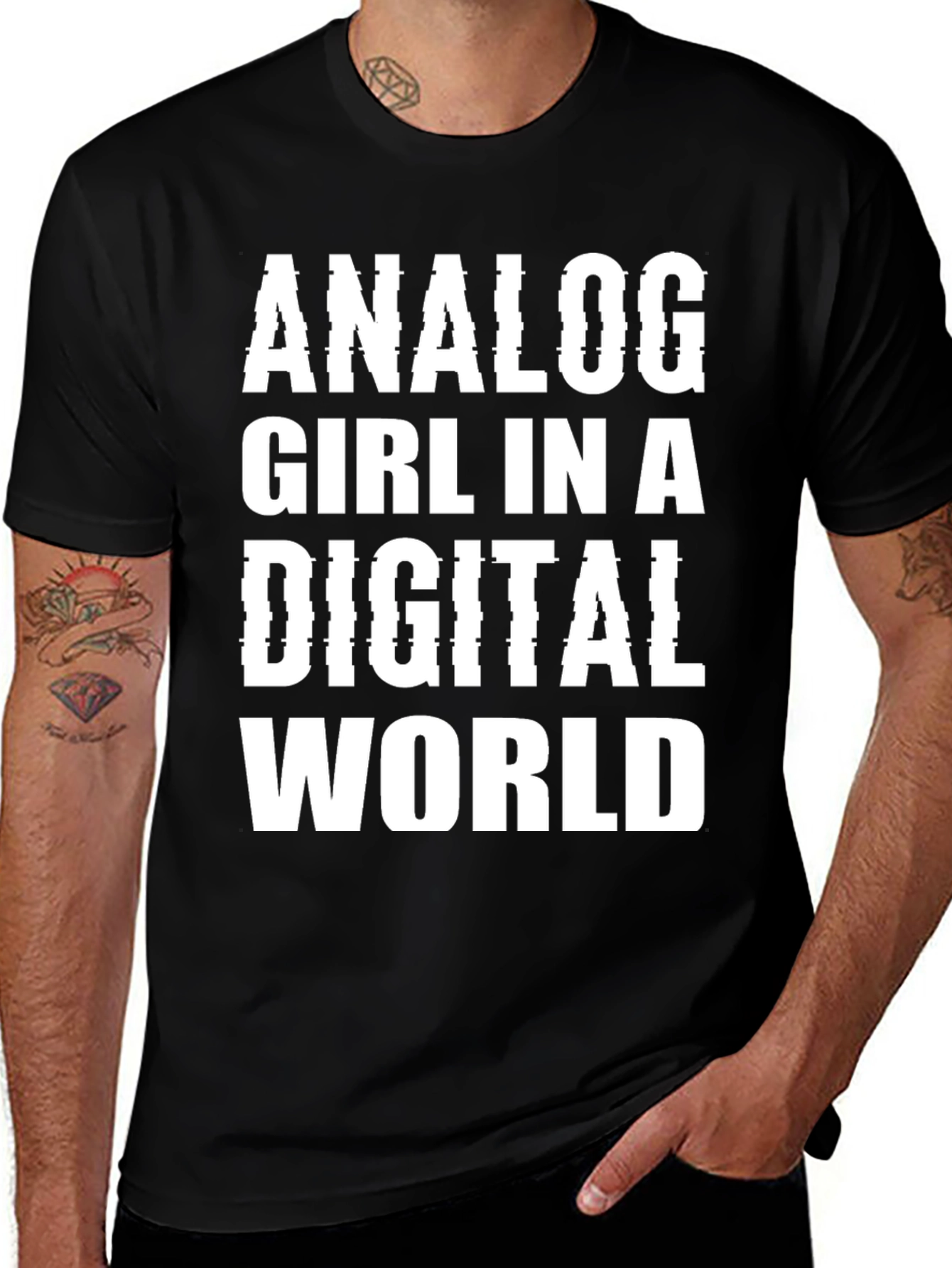 Analog Girl in a Digital World Graphic T-Shirt