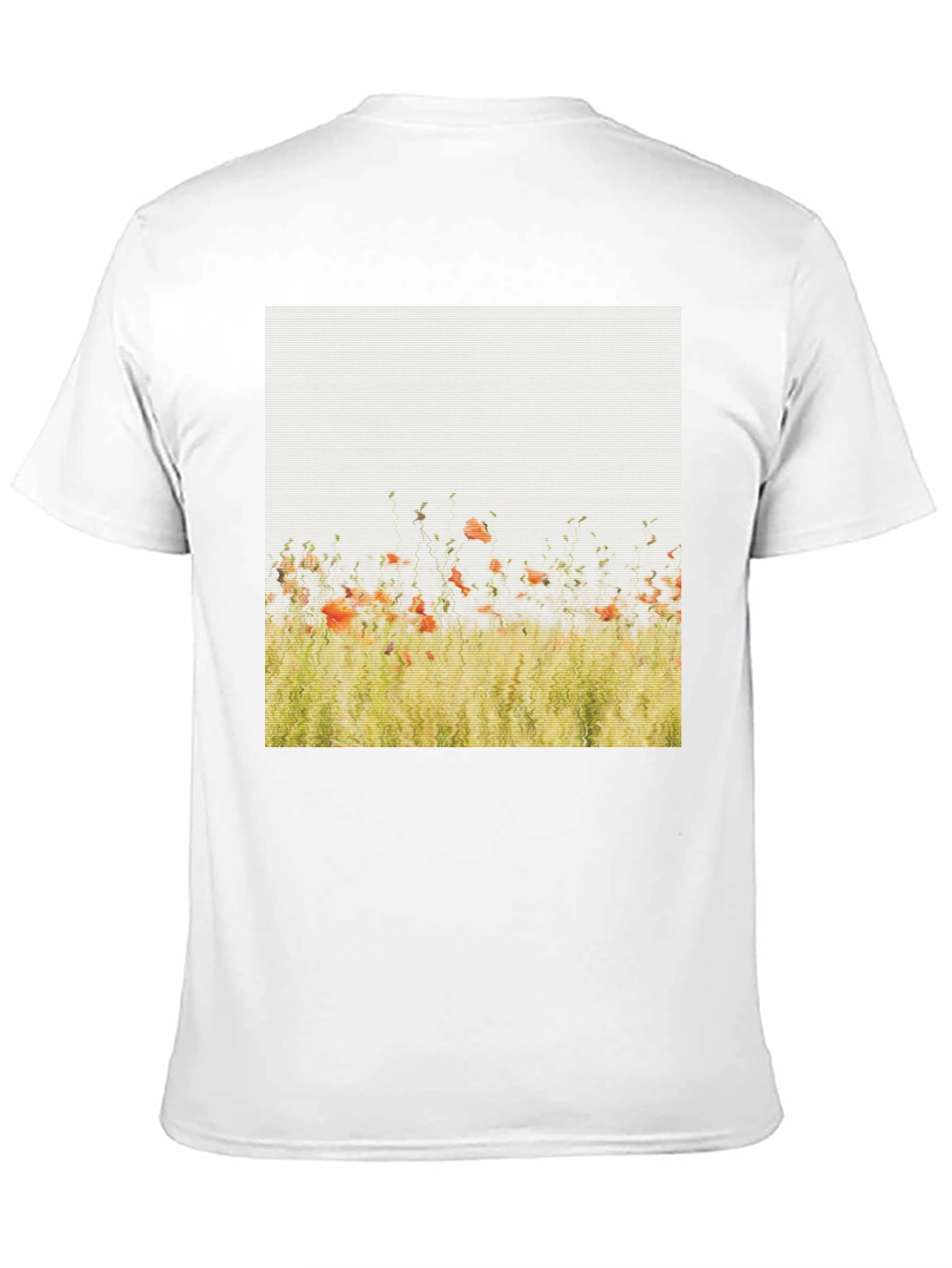 Floral Field Graphic Print Black T-Shirt