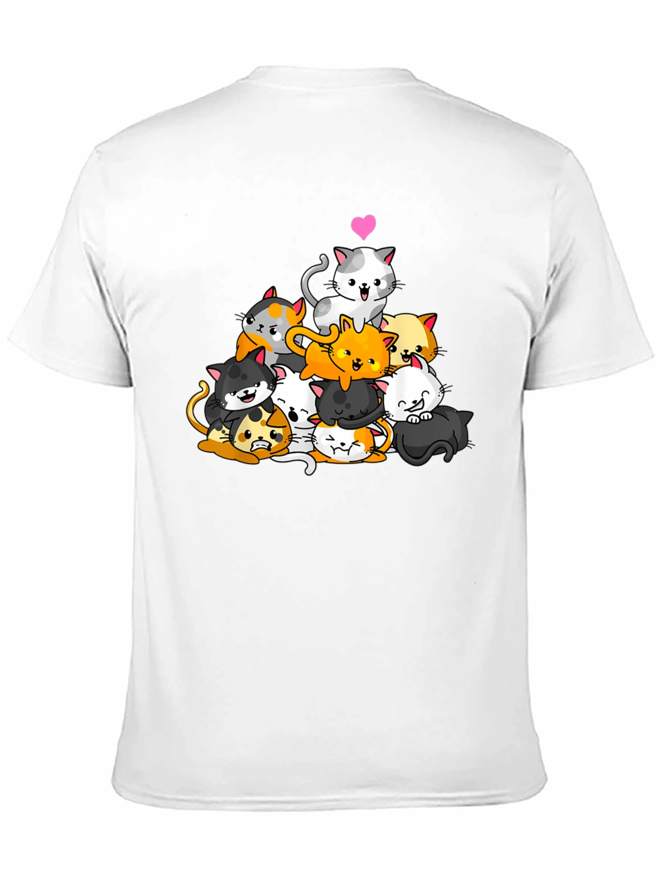 Cute Cats Graphic Black T-Shirt