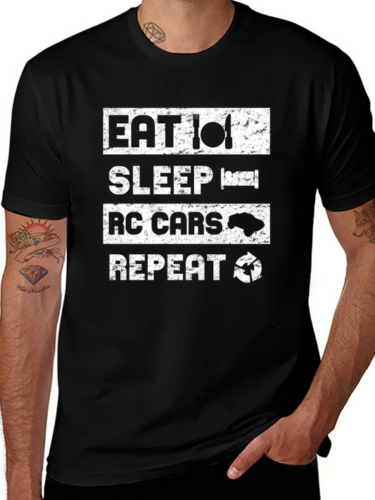 Eat Sleep RC Cars Repeat Black T-Shirt