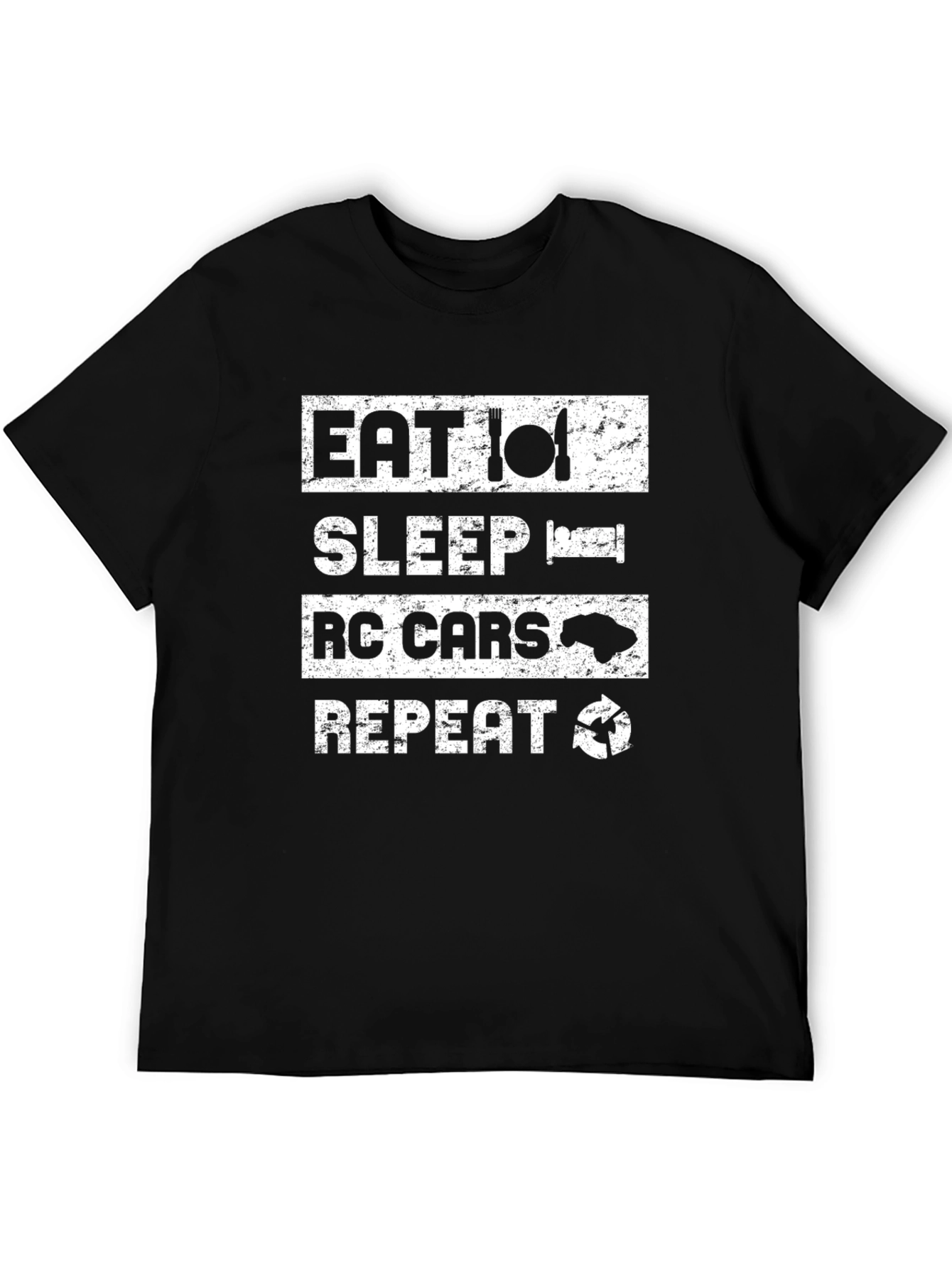 Eat Sleep RC Cars Repeat Black T-Shirt