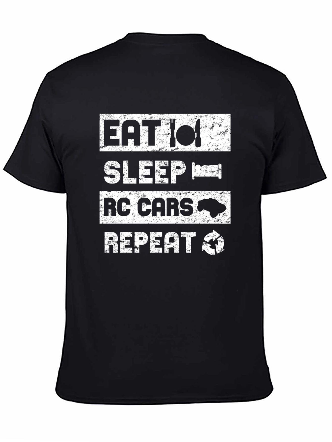 Eat Sleep RC Cars Repeat Black T-Shirt