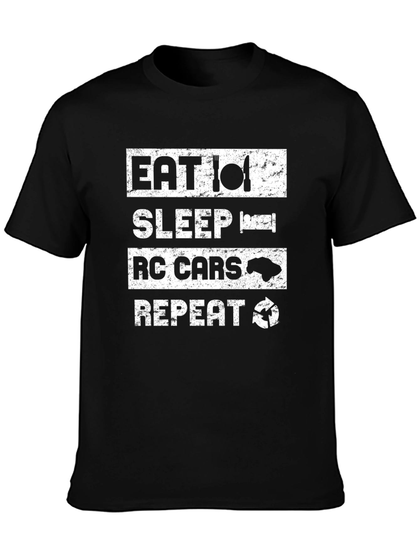 Eat Sleep RC Cars Repeat Black T-Shirt