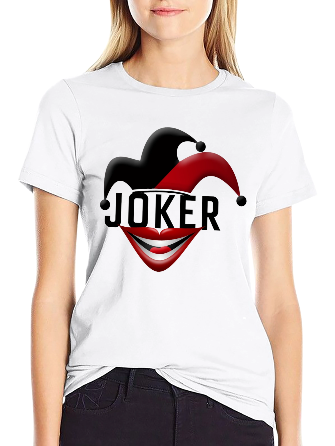 Joker Hat & Smile Graphic T-Shirt - Bold Design