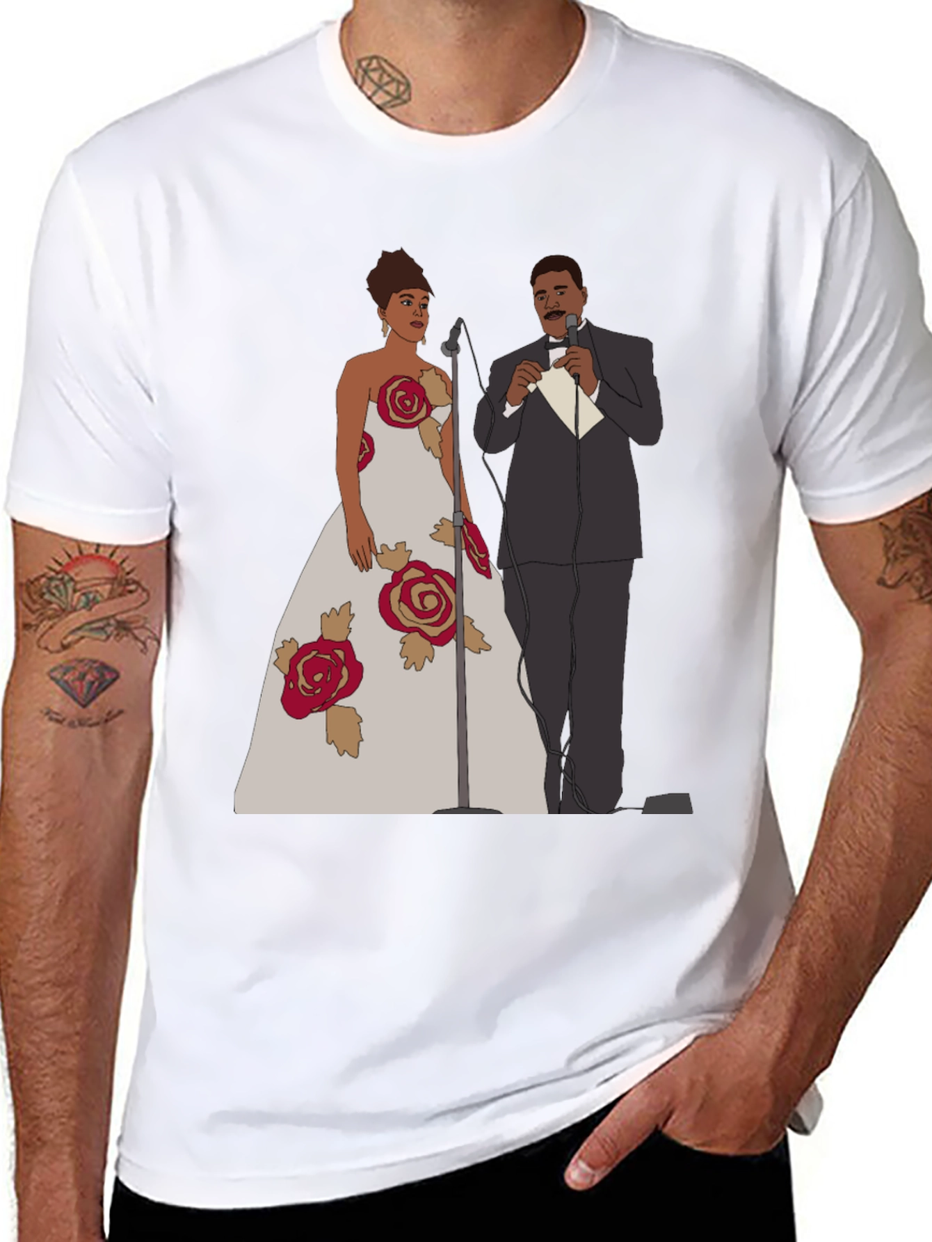 Rose Gown Cartoon T-Shirt