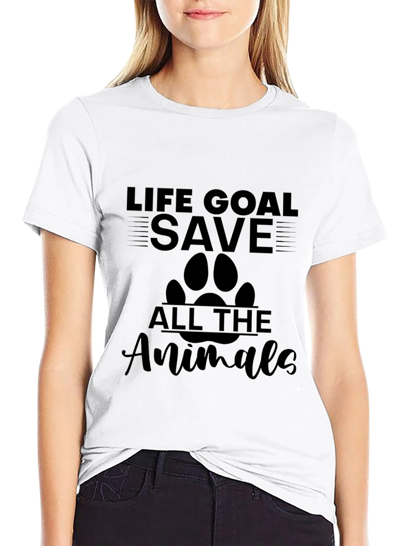 Life Goal Save All The Animals Tee