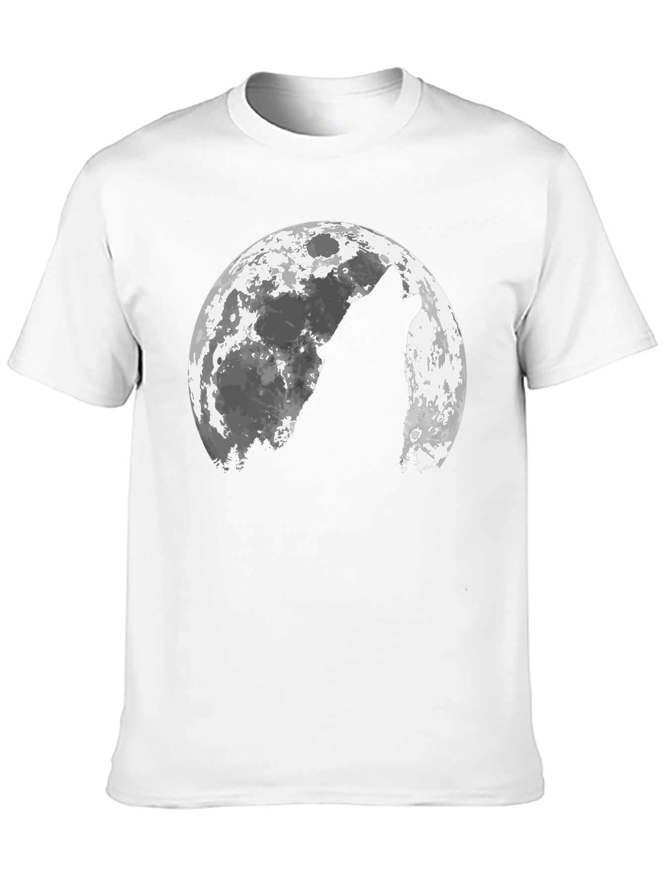 Wolf Moon Graphic T-Shirt - Mens Black Tee