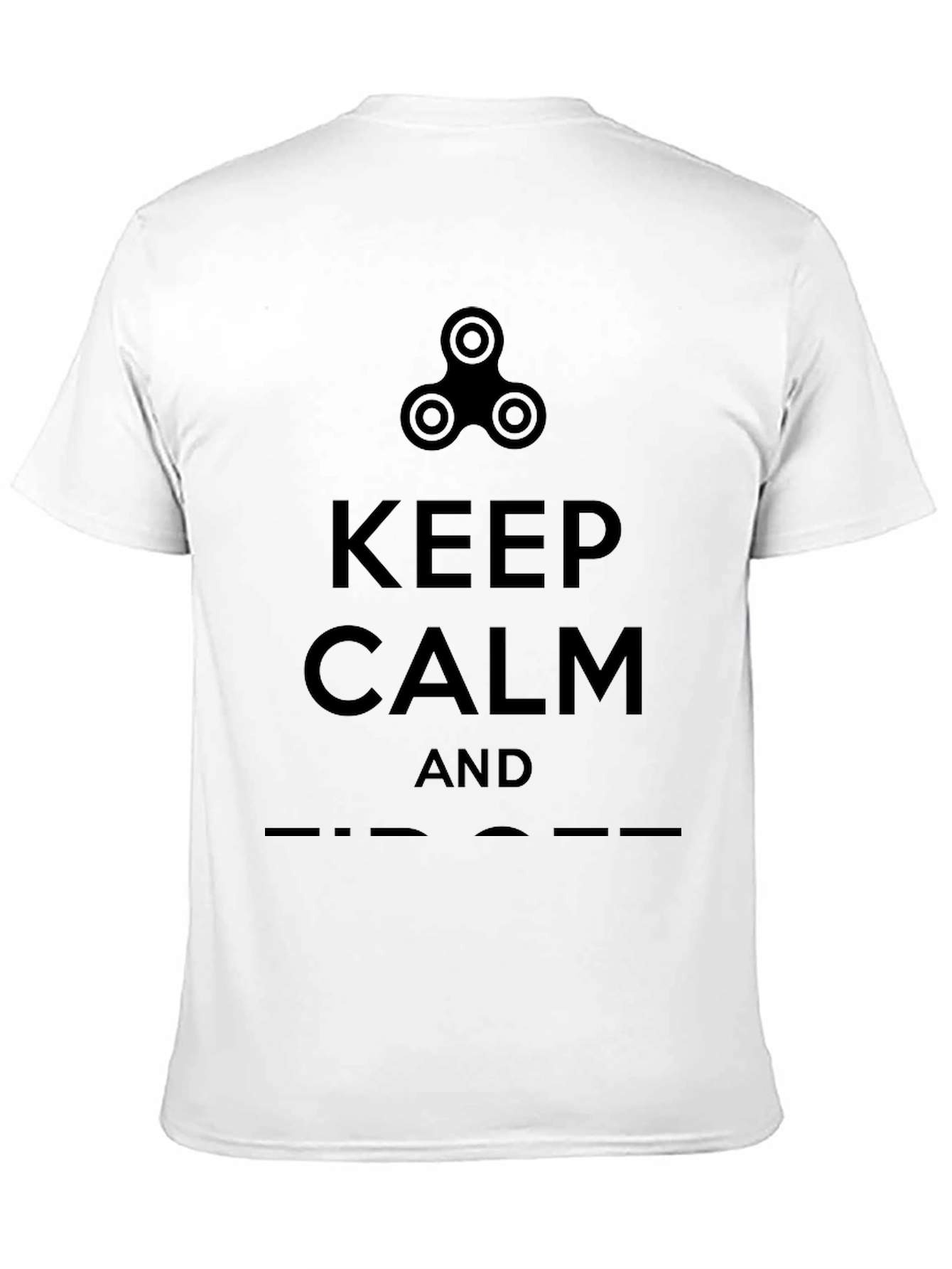 Keep Calm and Fidget T-Shirt - Black Cotton