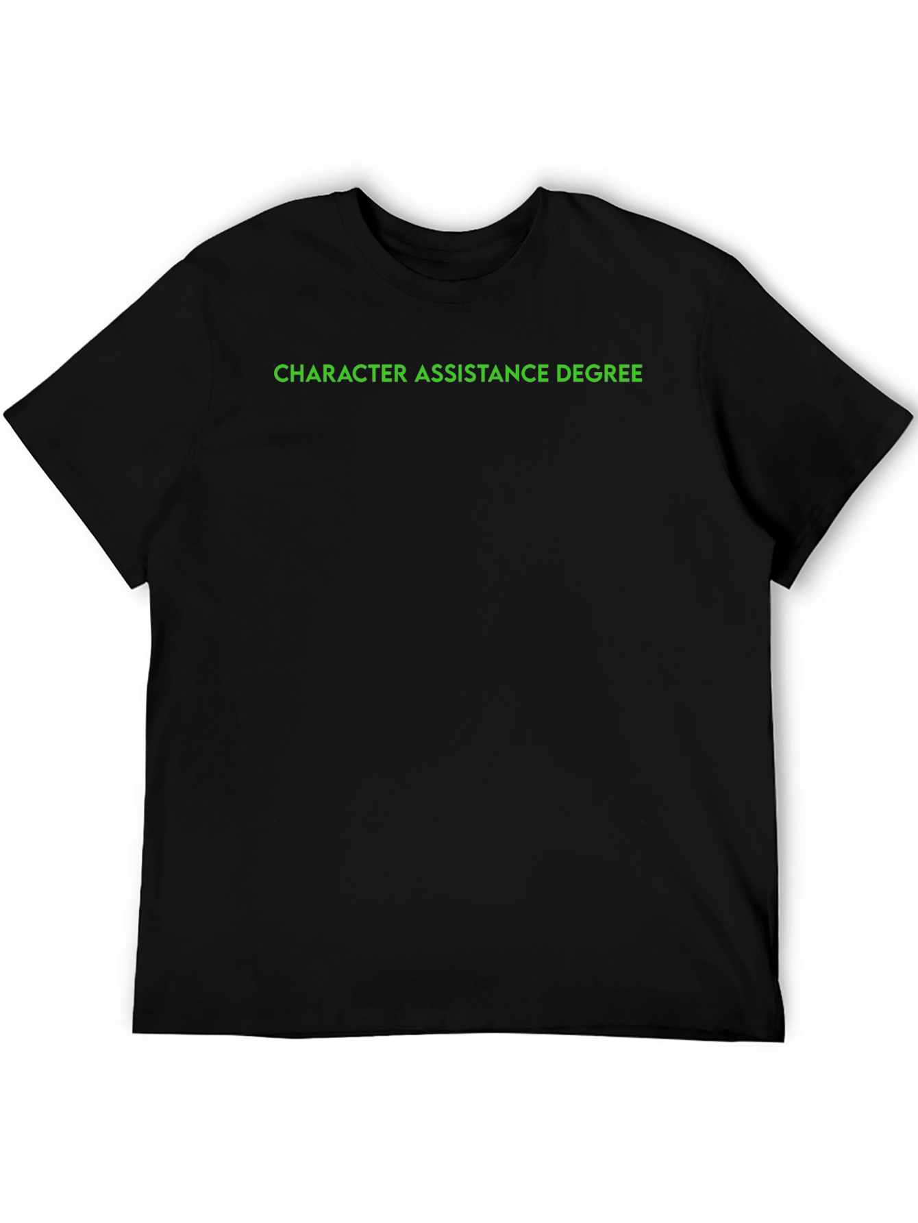 Character Assistance Degree Black T-Shirt