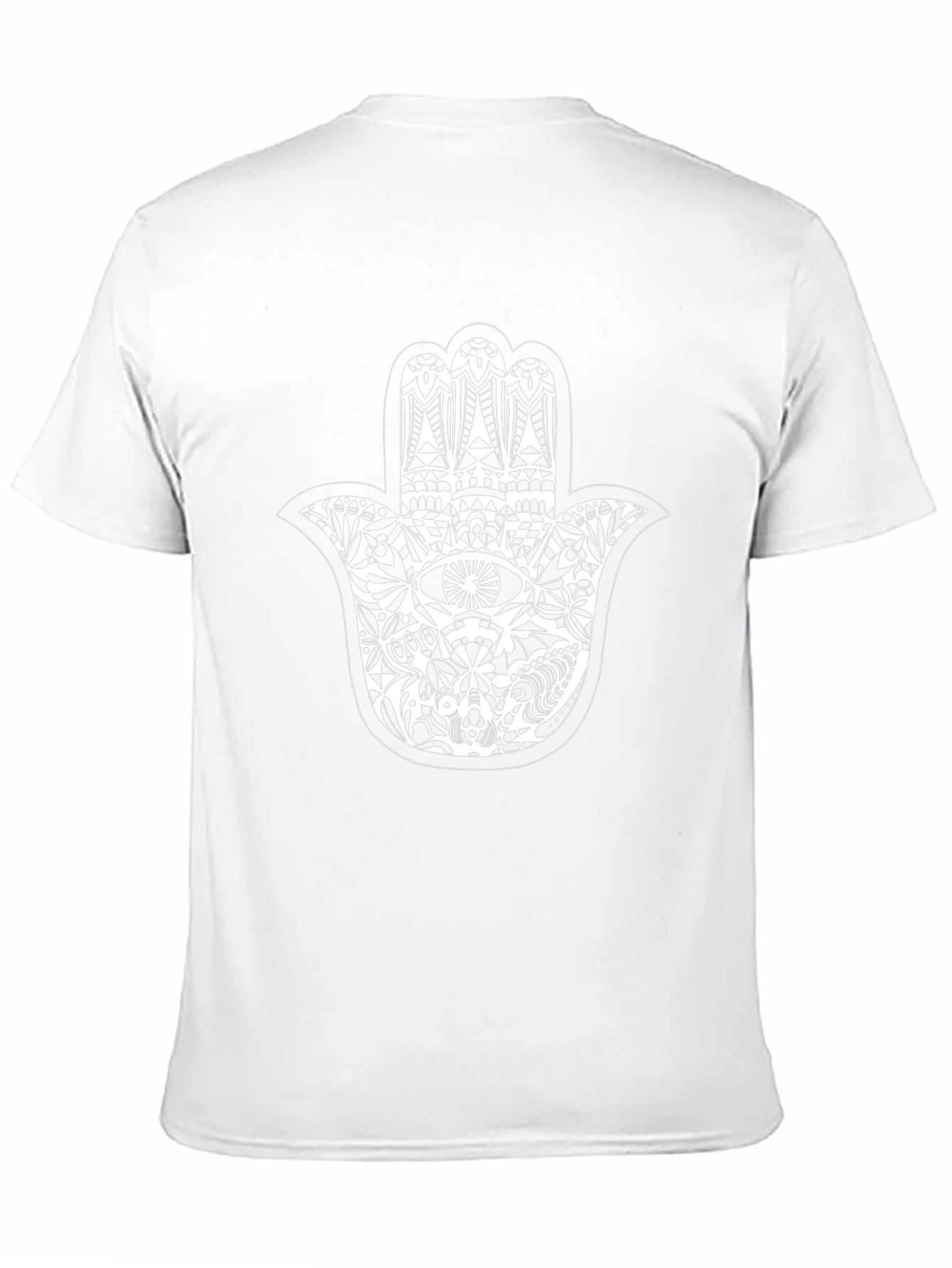 Black T-Shirt with Hamsa Hand Graphic Print
