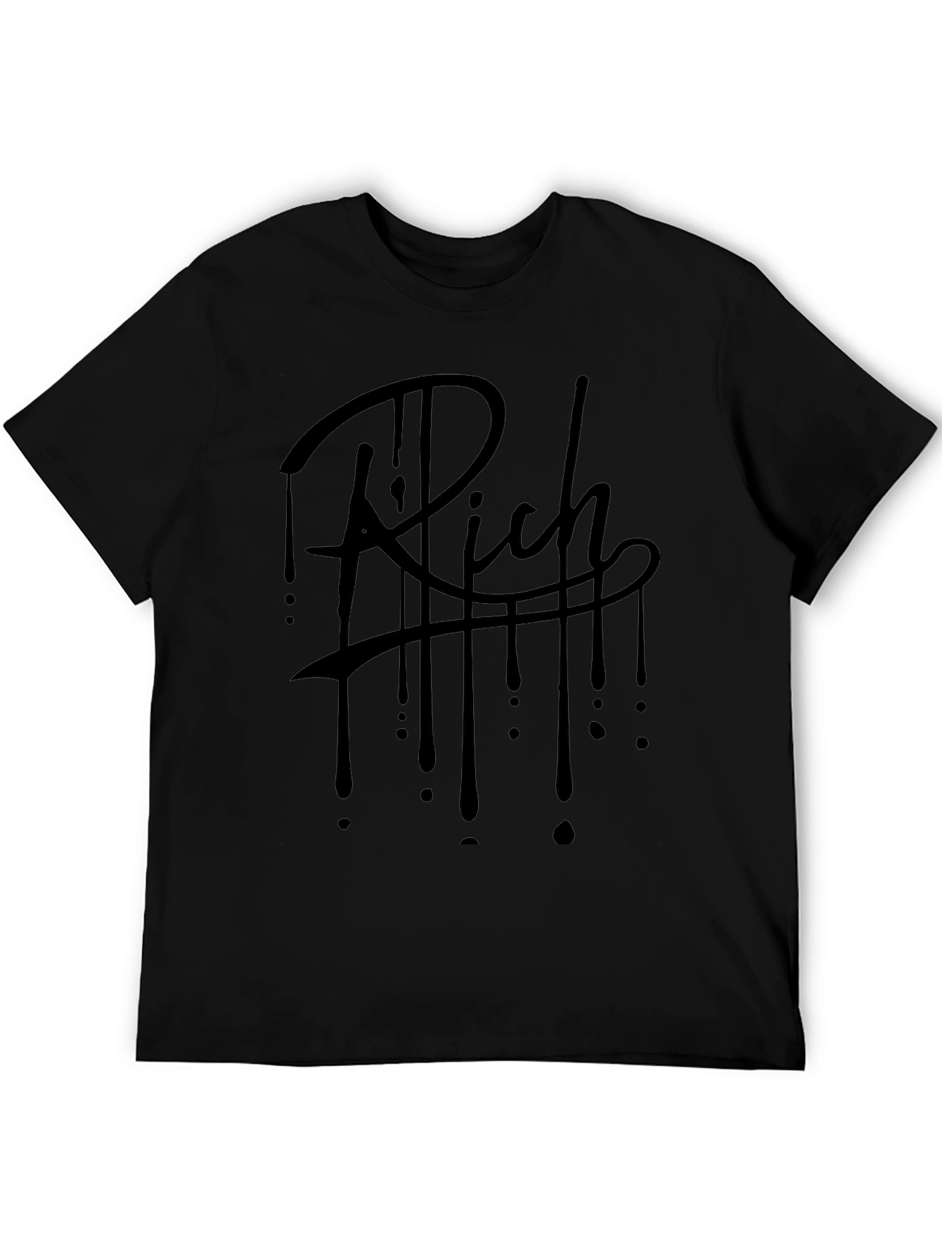 Rich Drip Graphic Tee - Mens Black T-Shirt