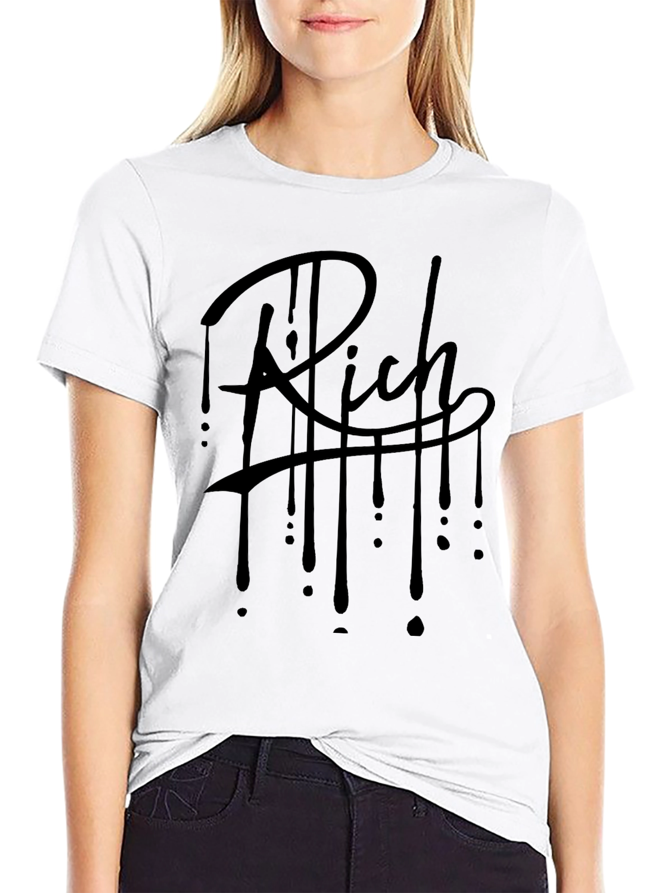 Rich Drip Graphic Tee - Mens Black T-Shirt