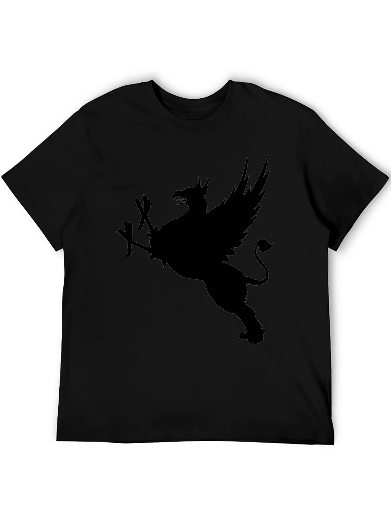 Black Griffin Graphic Tee - Mythical Creature Design