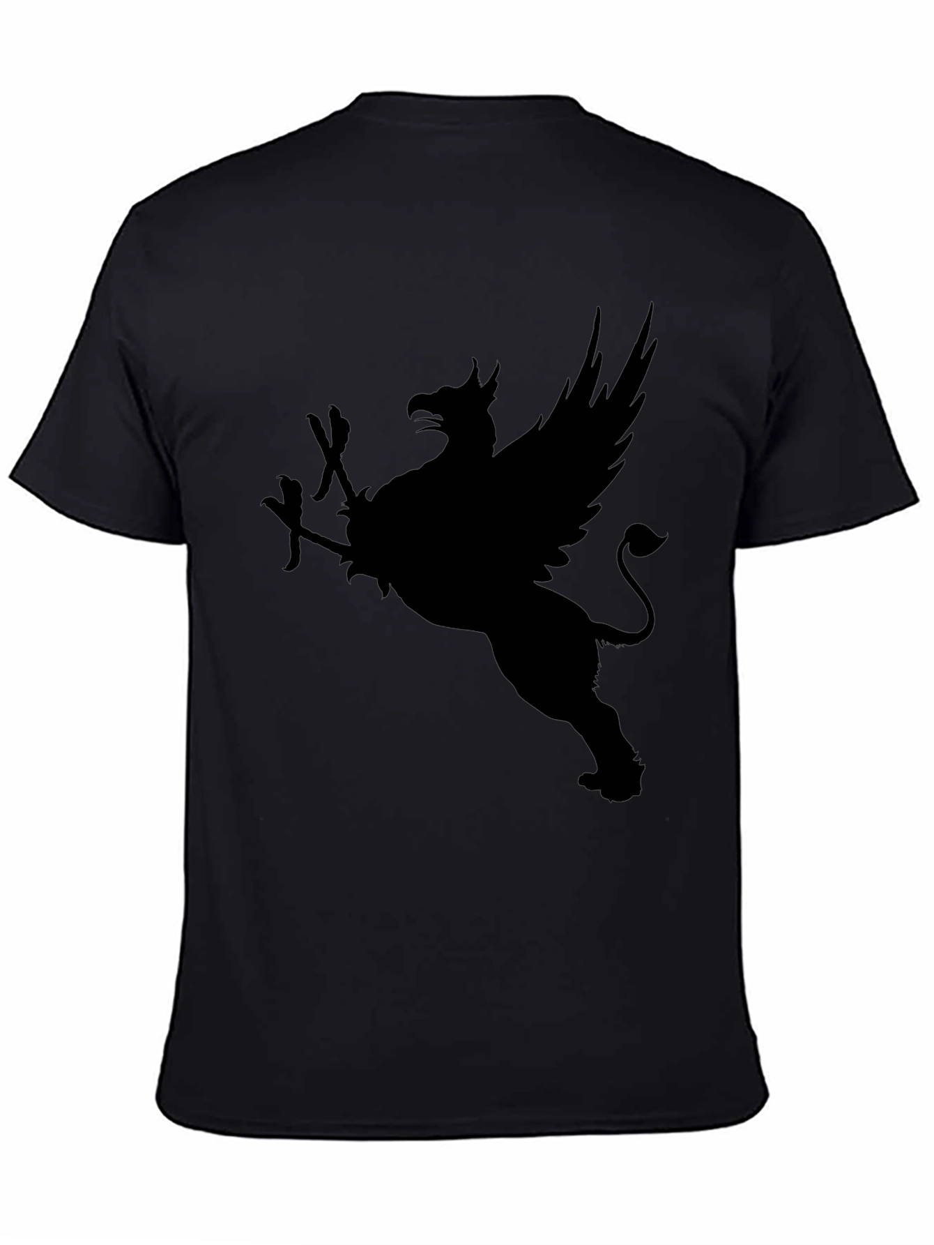 Black Griffin Graphic Tee - Mythical Creature Design