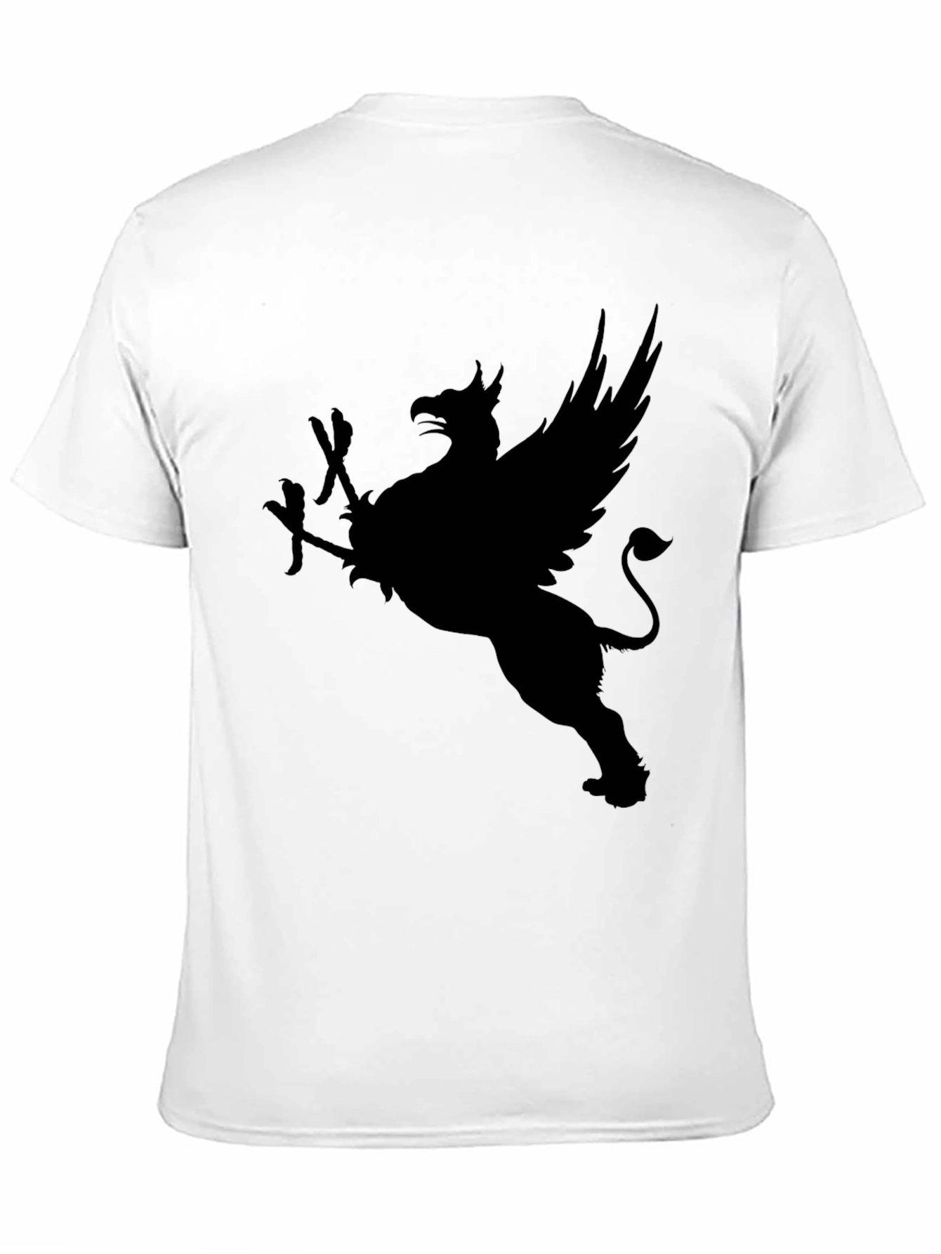 Black Griffin Graphic Tee - Mythical Creature Design