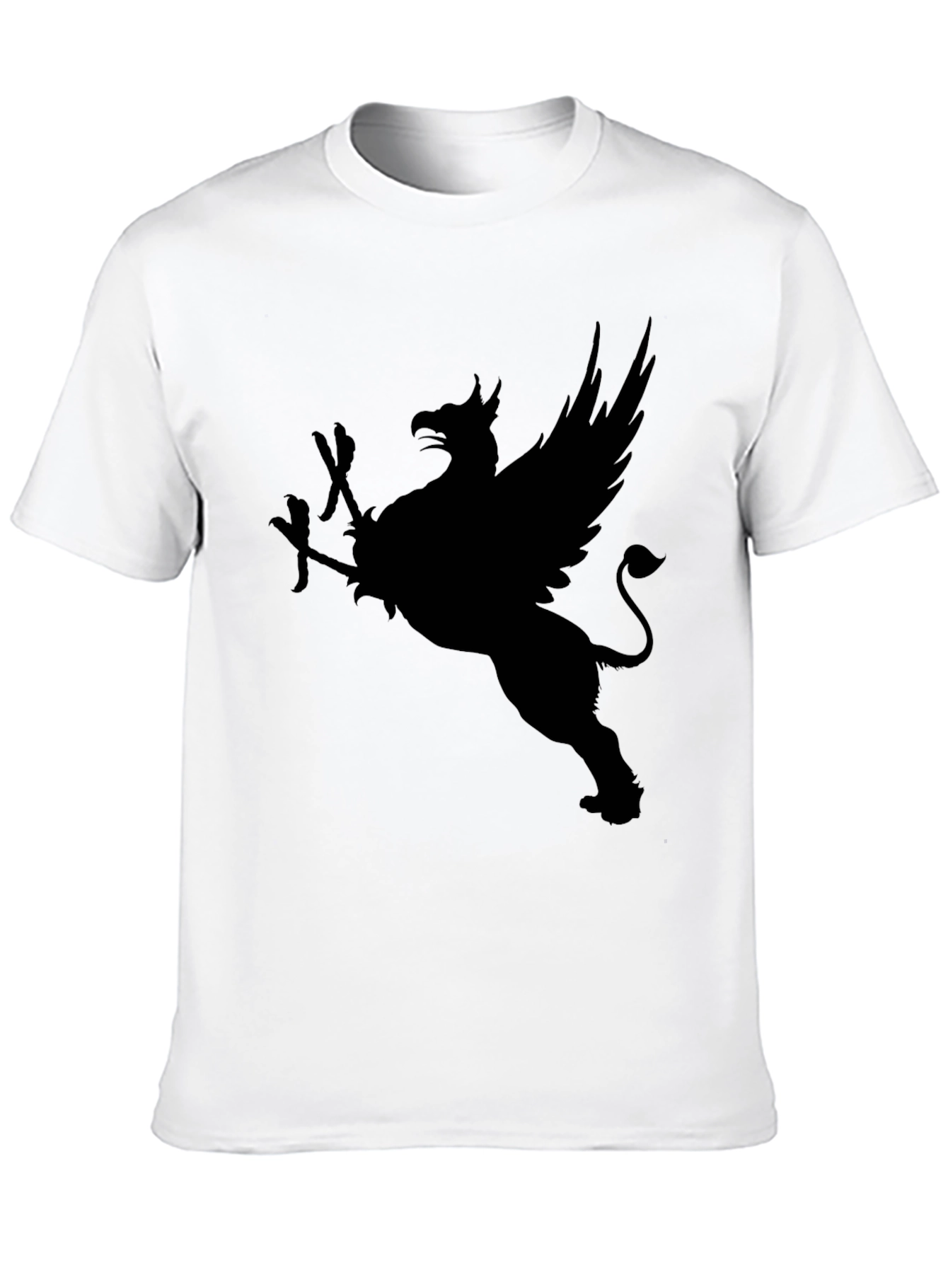 Black Griffin Graphic Tee - Mythical Creature Design