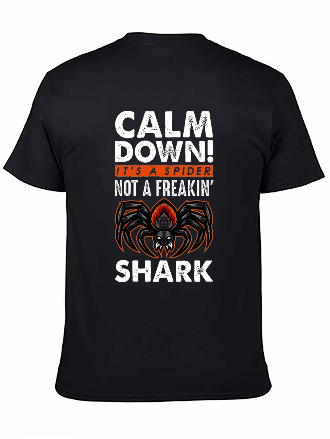 Calm Down Spider Graphic Tee - Mens Black T-Shirt