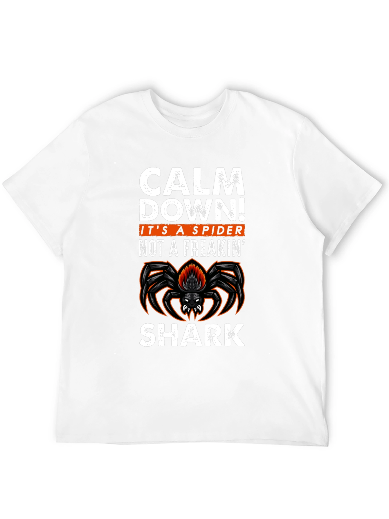 Calm Down Spider Graphic Tee - Mens Black T-Shirt