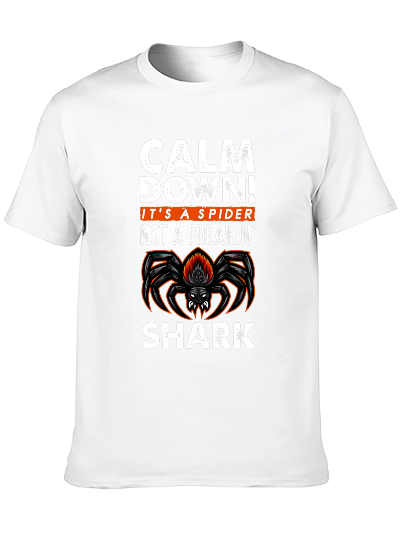 Calm Down Spider Graphic Tee - Mens Black T-Shirt