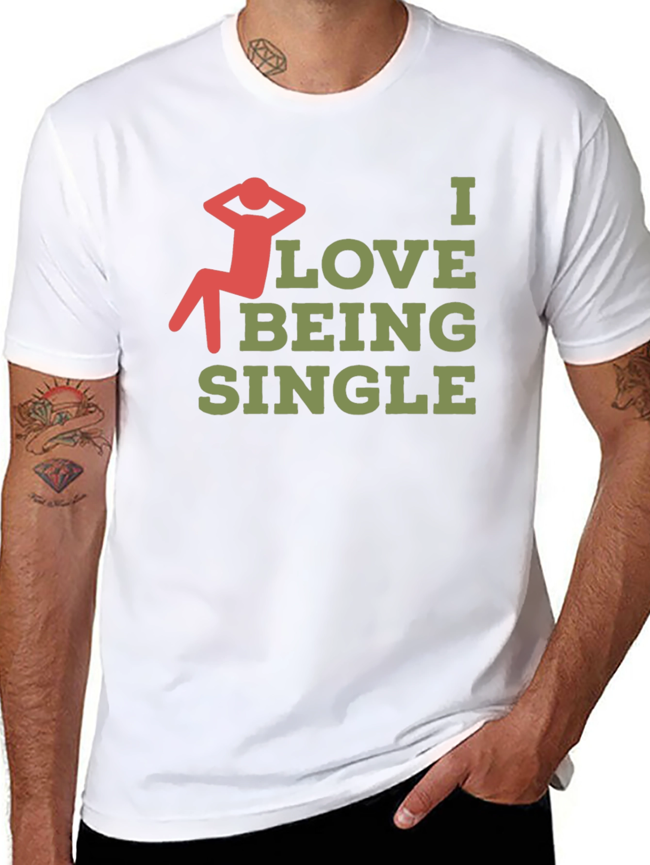 I Love Being Single Graphic T-Shirt