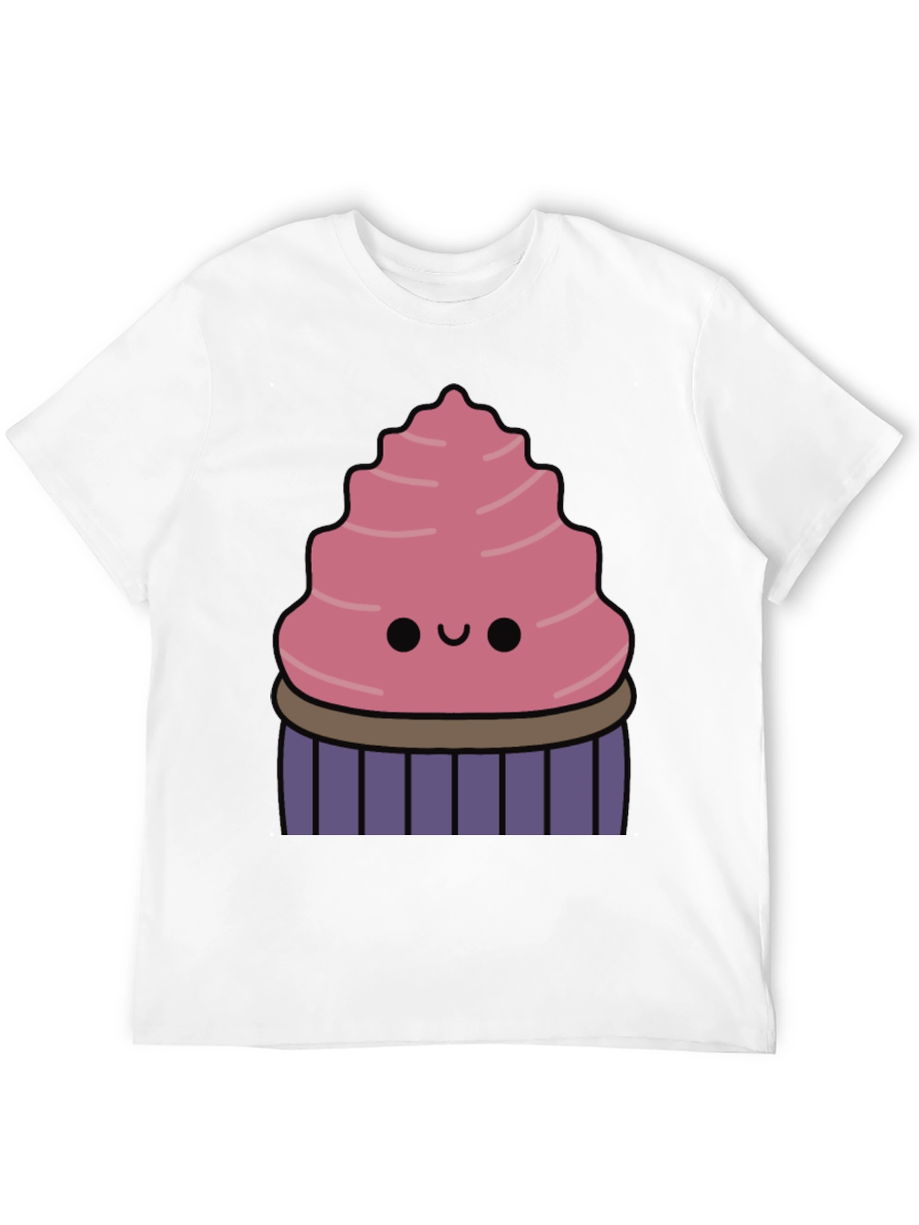 Cute Cupcake Graphic T-Shirt - Black Cotton Tee