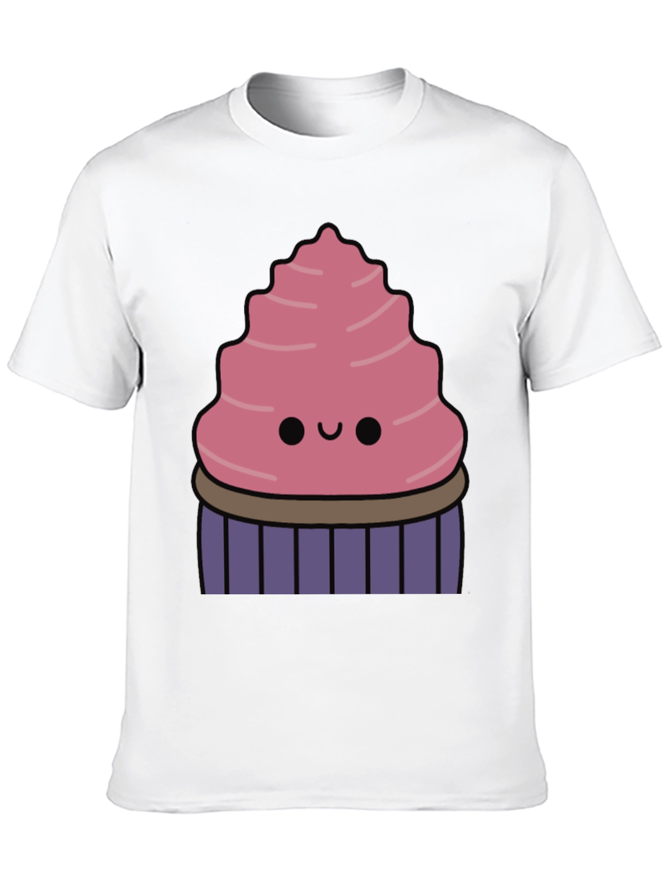 Cute Cupcake Graphic T-Shirt - Black Cotton Tee