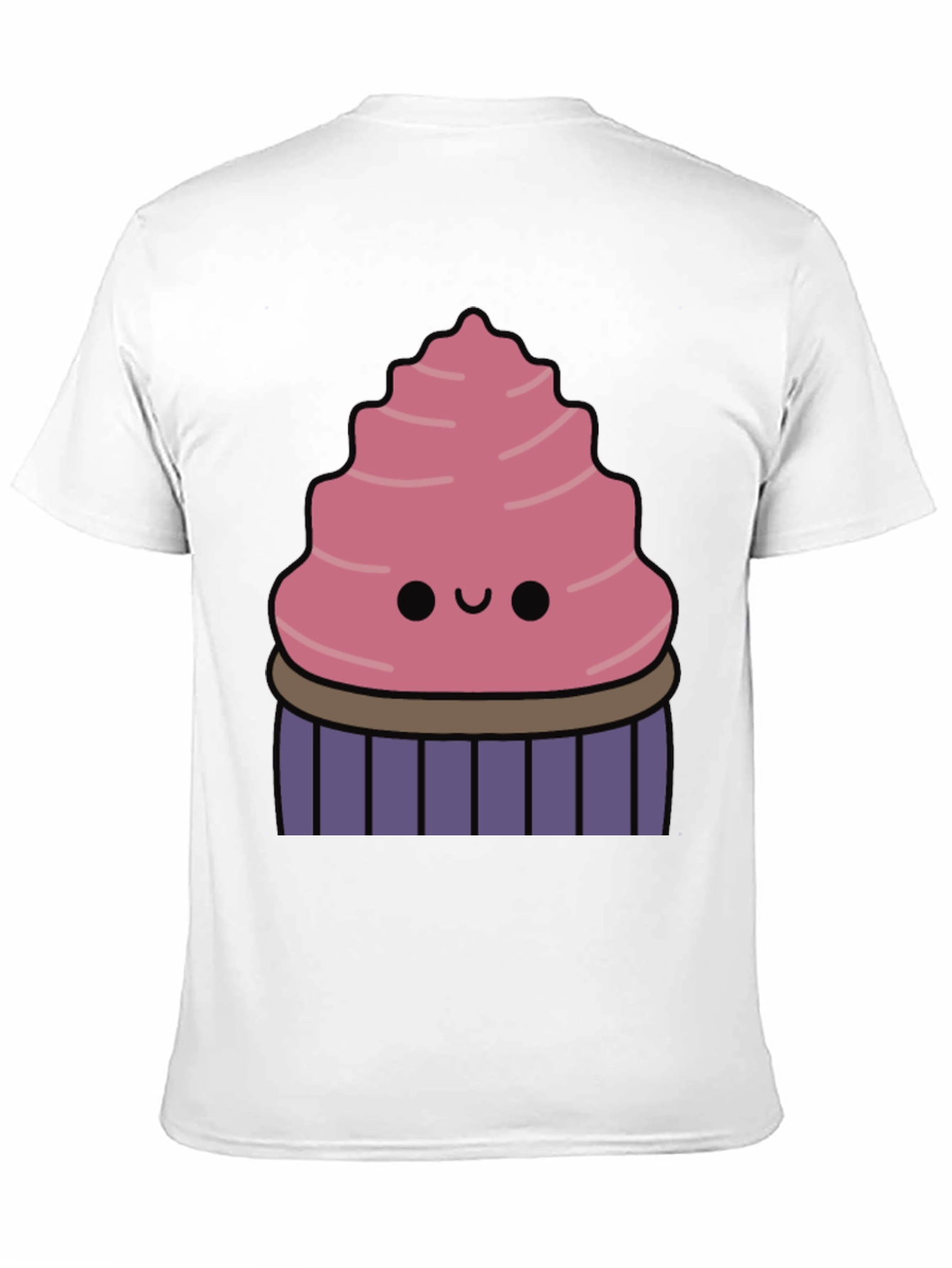Cute Cupcake Graphic T-Shirt - Black Cotton Tee