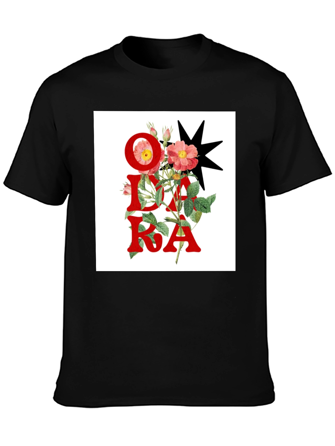 Floral OKDA T-Shirt - Unique Graphic Tee