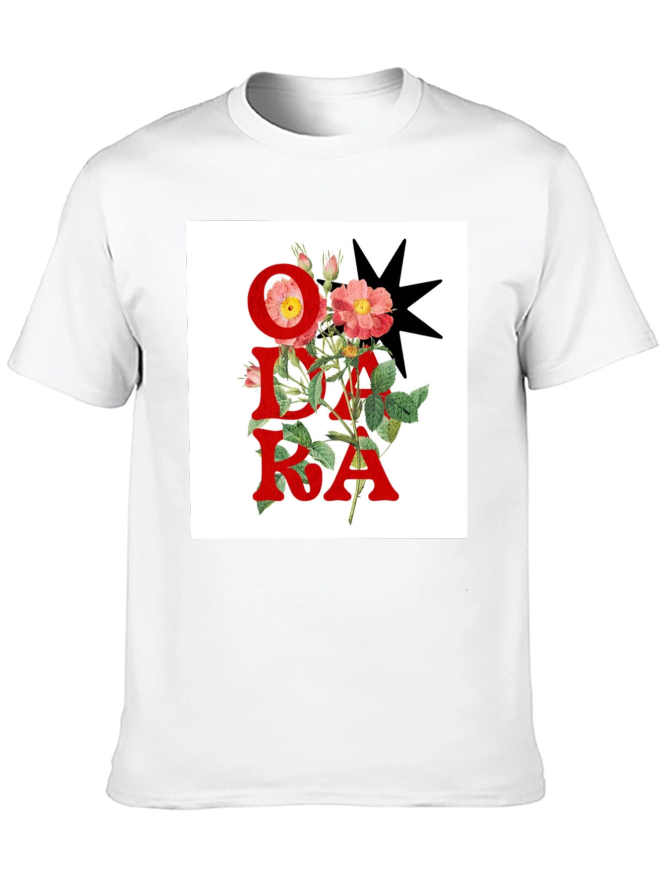 Floral OKDA T-Shirt - Unique Graphic Tee