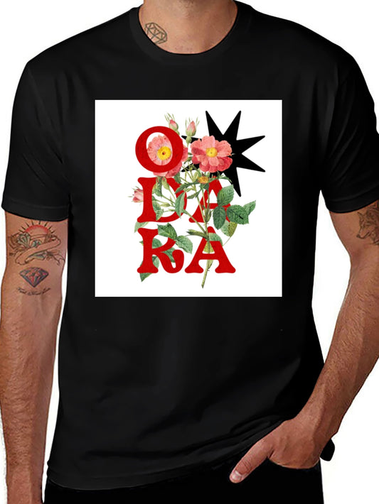 Floral OKDA T-Shirt - Unique Graphic Tee