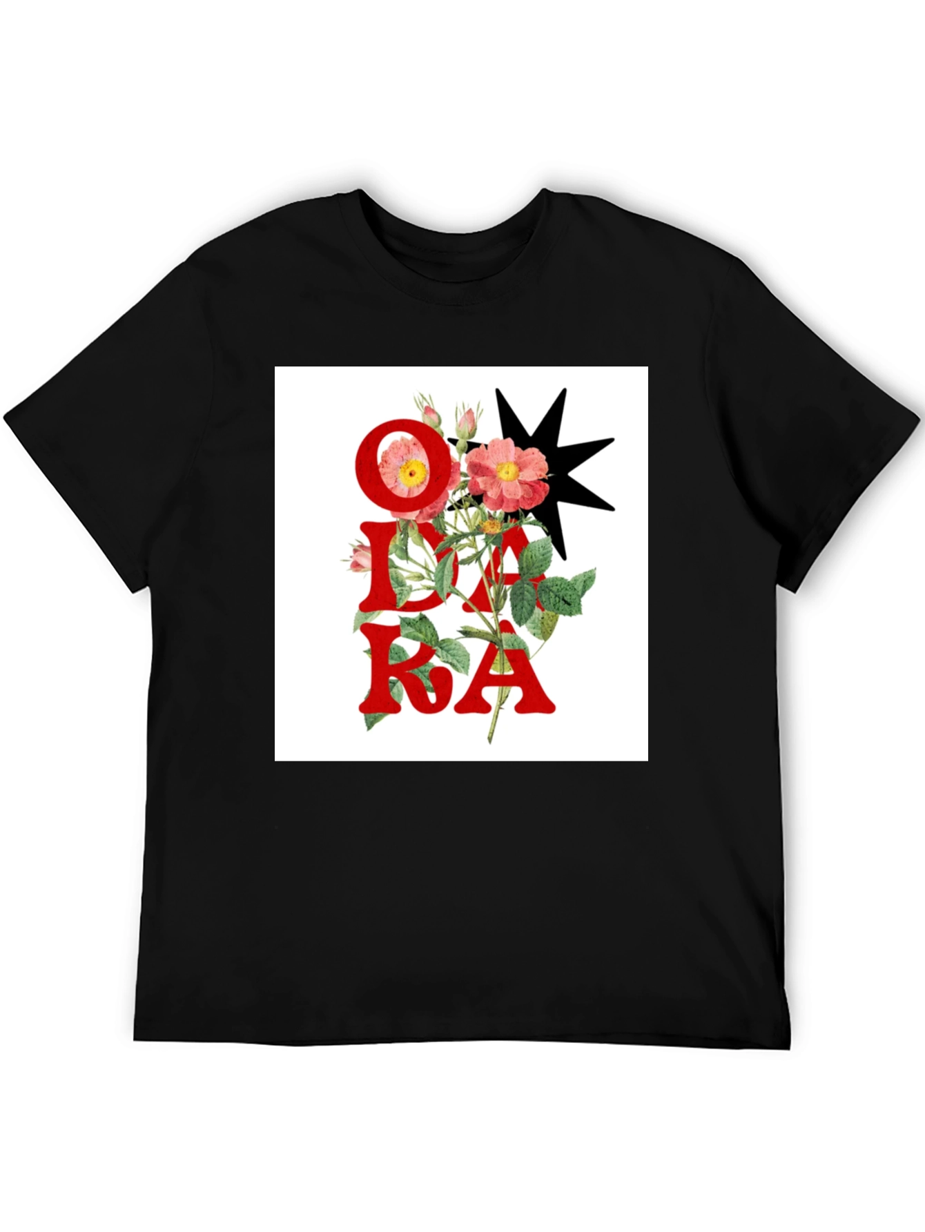 Floral OKDA T-Shirt - Unique Graphic Tee