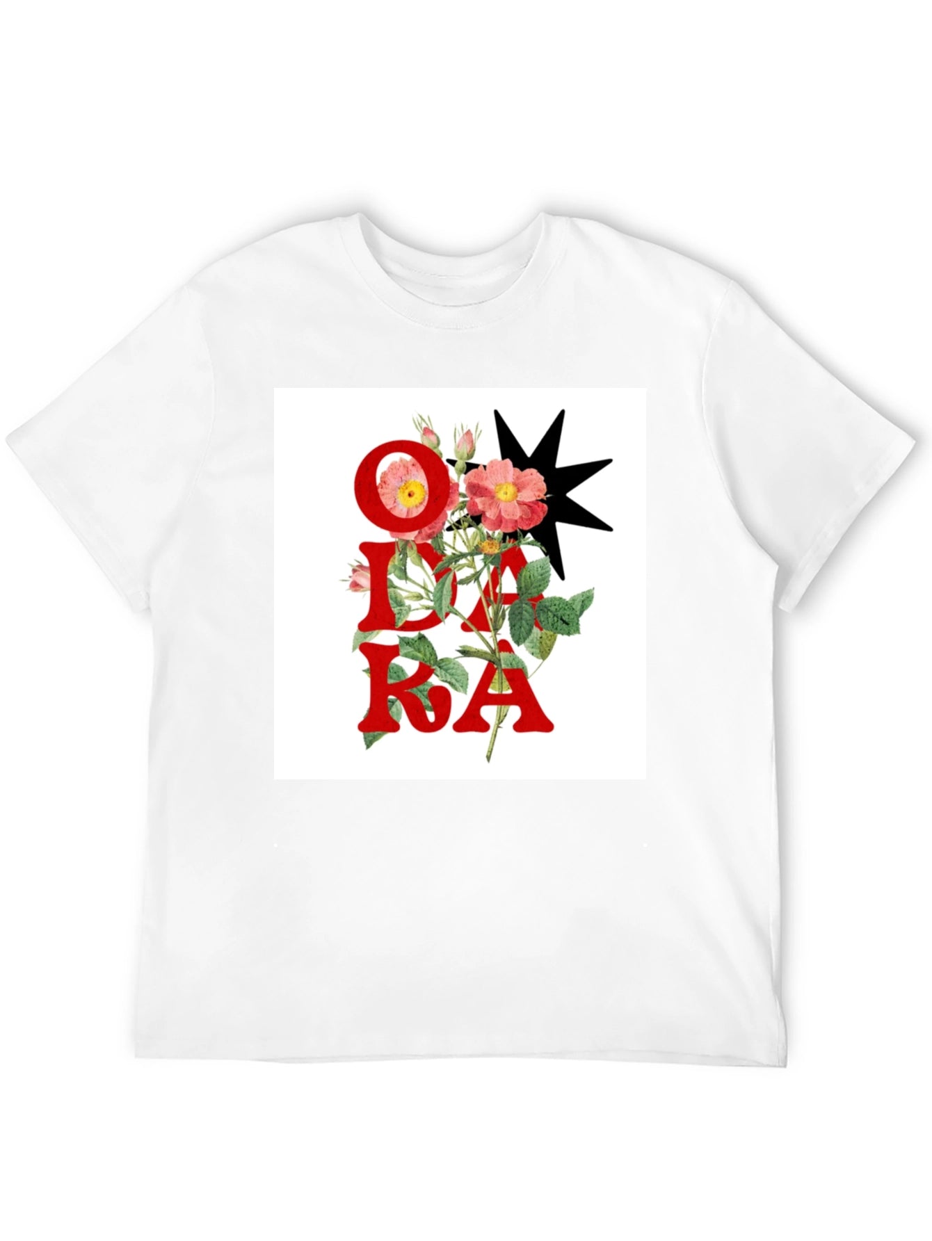 Floral OKDA T-Shirt - Unique Graphic Tee