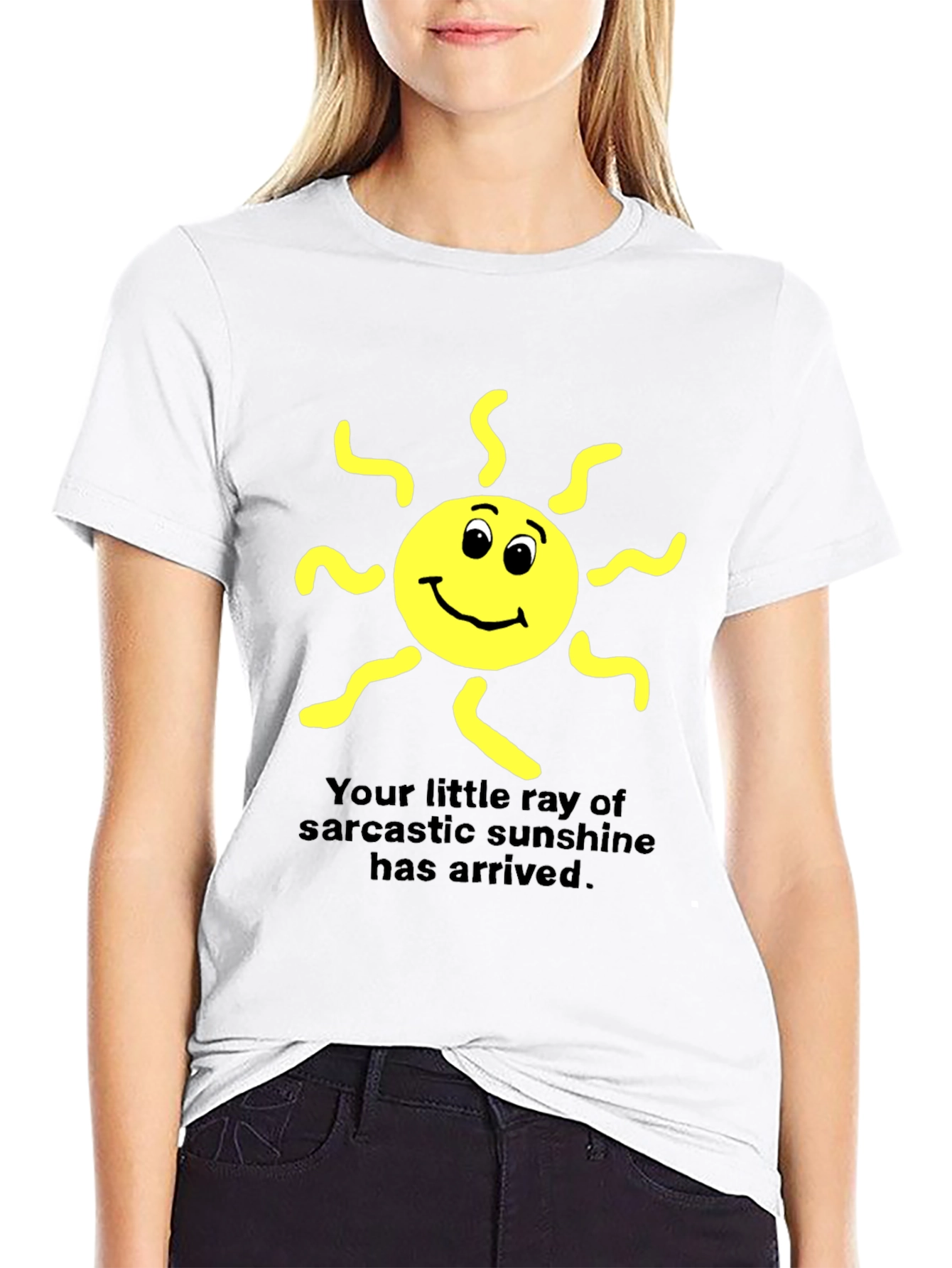Sarcastic Sunshine Graphic Tee - Black Cotton T-Shirt